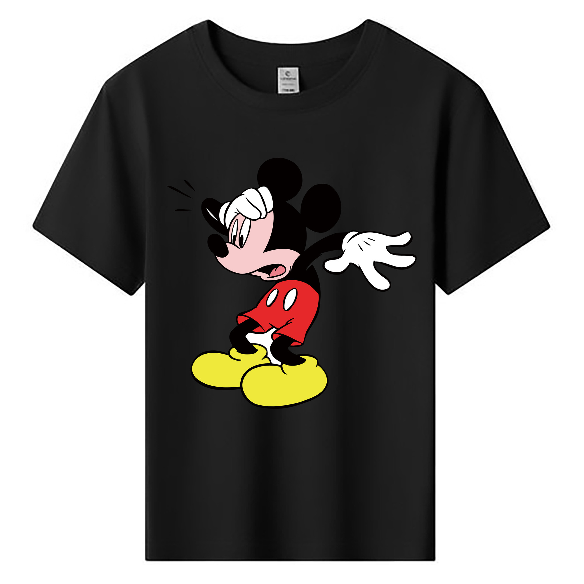 ミッキーマウス Mickey Mouse 綿100％キッズTシャツ（フロントプリント）