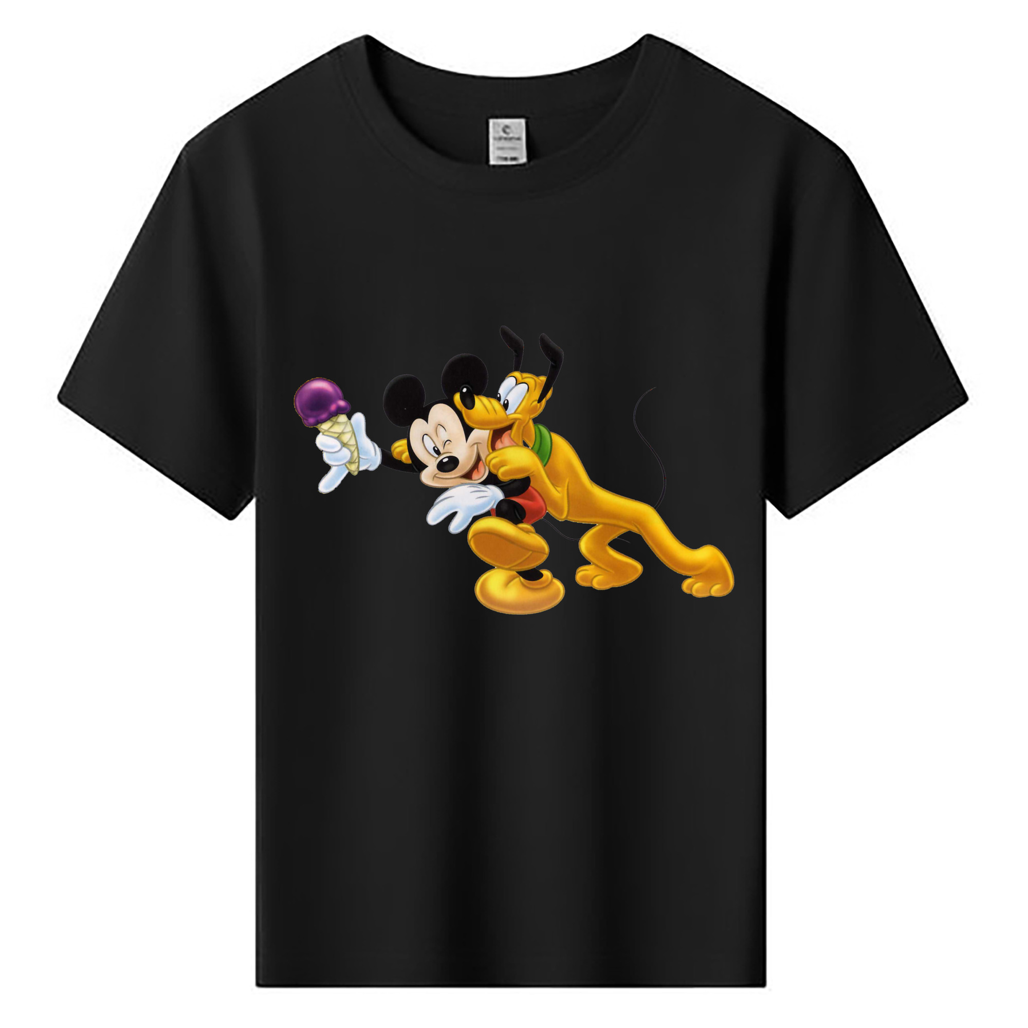 ミッキーマウス Mickey Mouse 綿100％キッズTシャツ（フロントプリント）