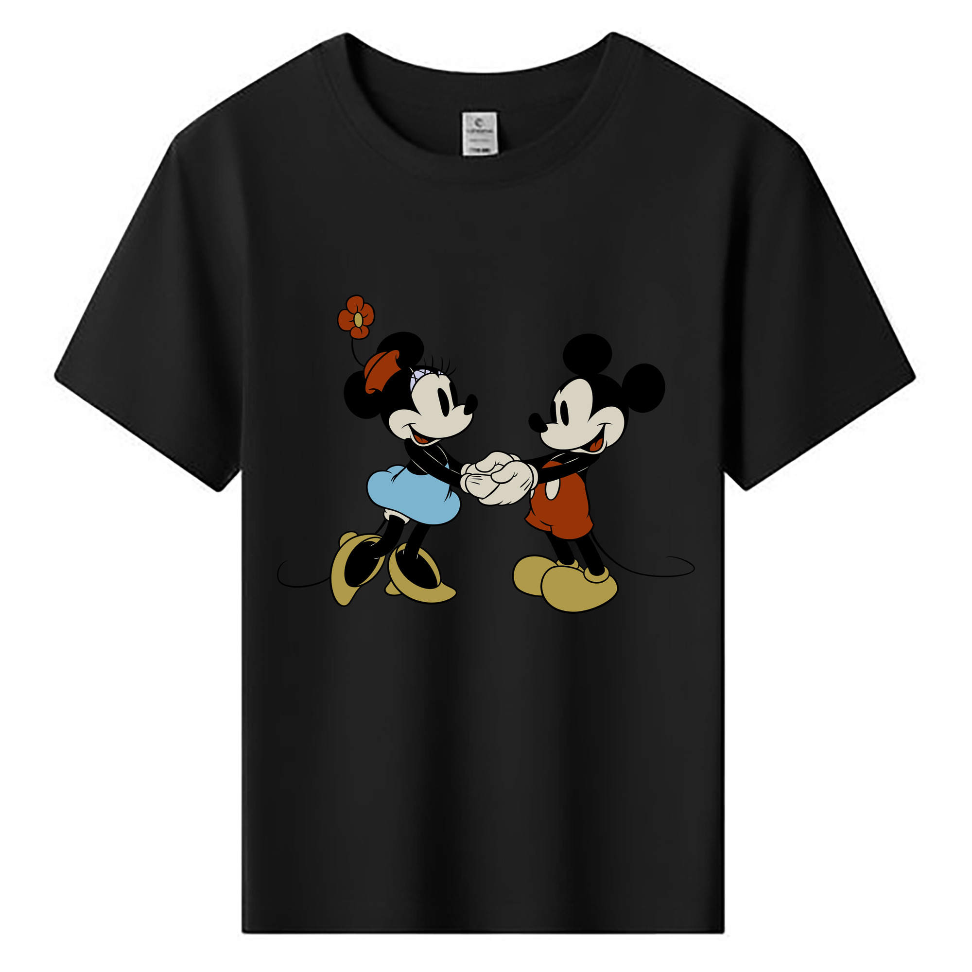 ミッキーマウス Mickey Mouse 綿100％キッズTシャツ（フロントプリント）