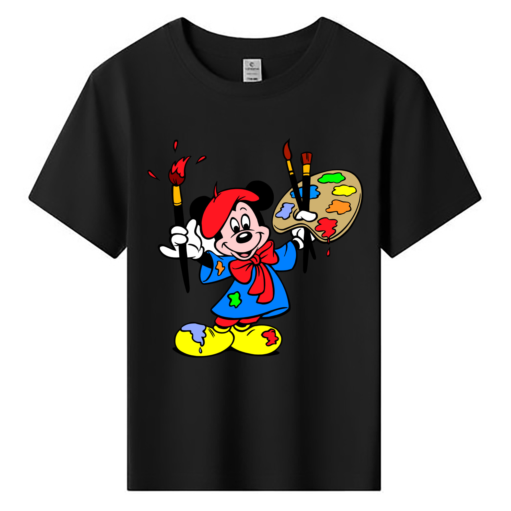 ミッキーマウス Mickey Mouse 綿100％キッズTシャツ（フロントプリント）