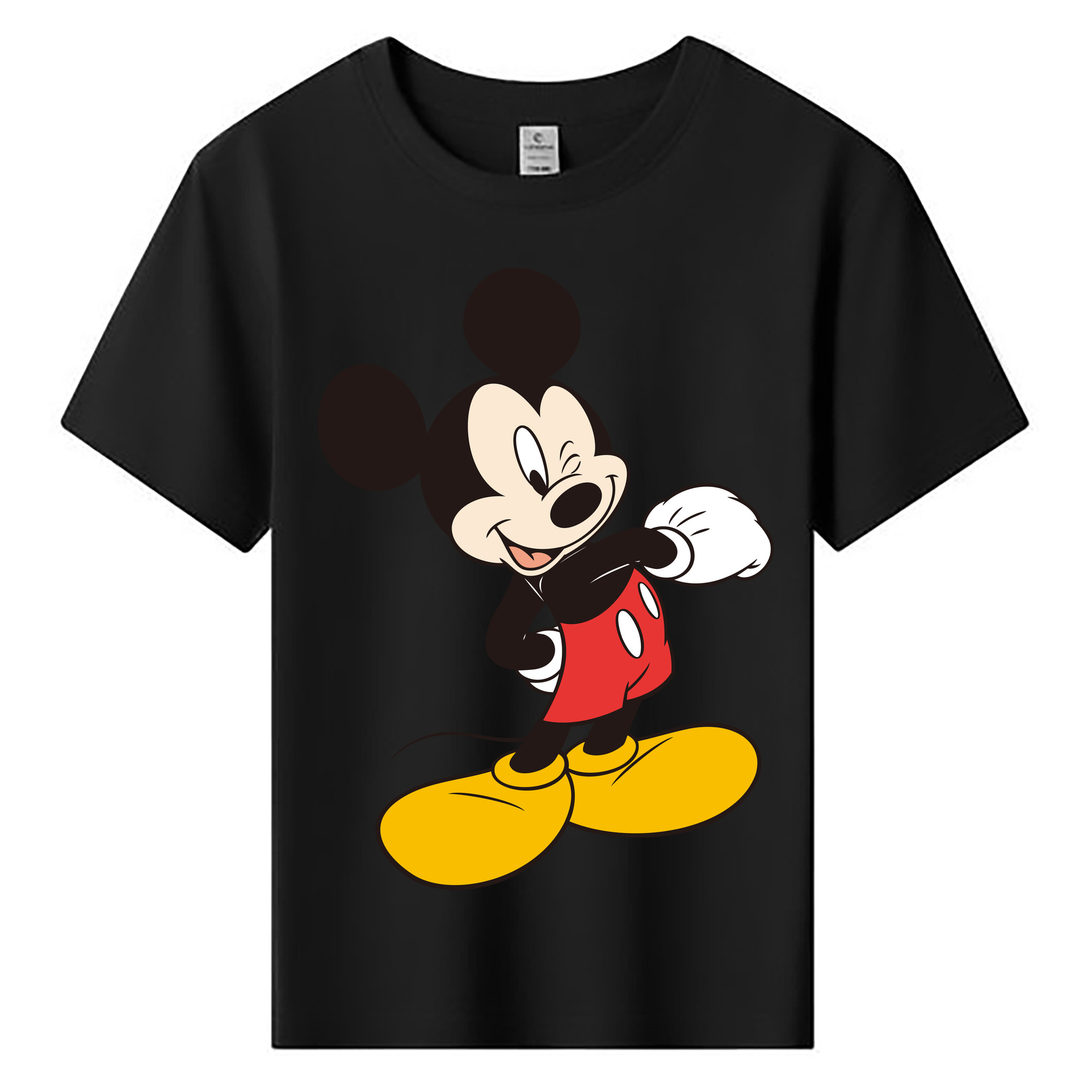 ミッキーマウス Mickey Mouse 綿100％キッズTシャツ（フロントプリント）