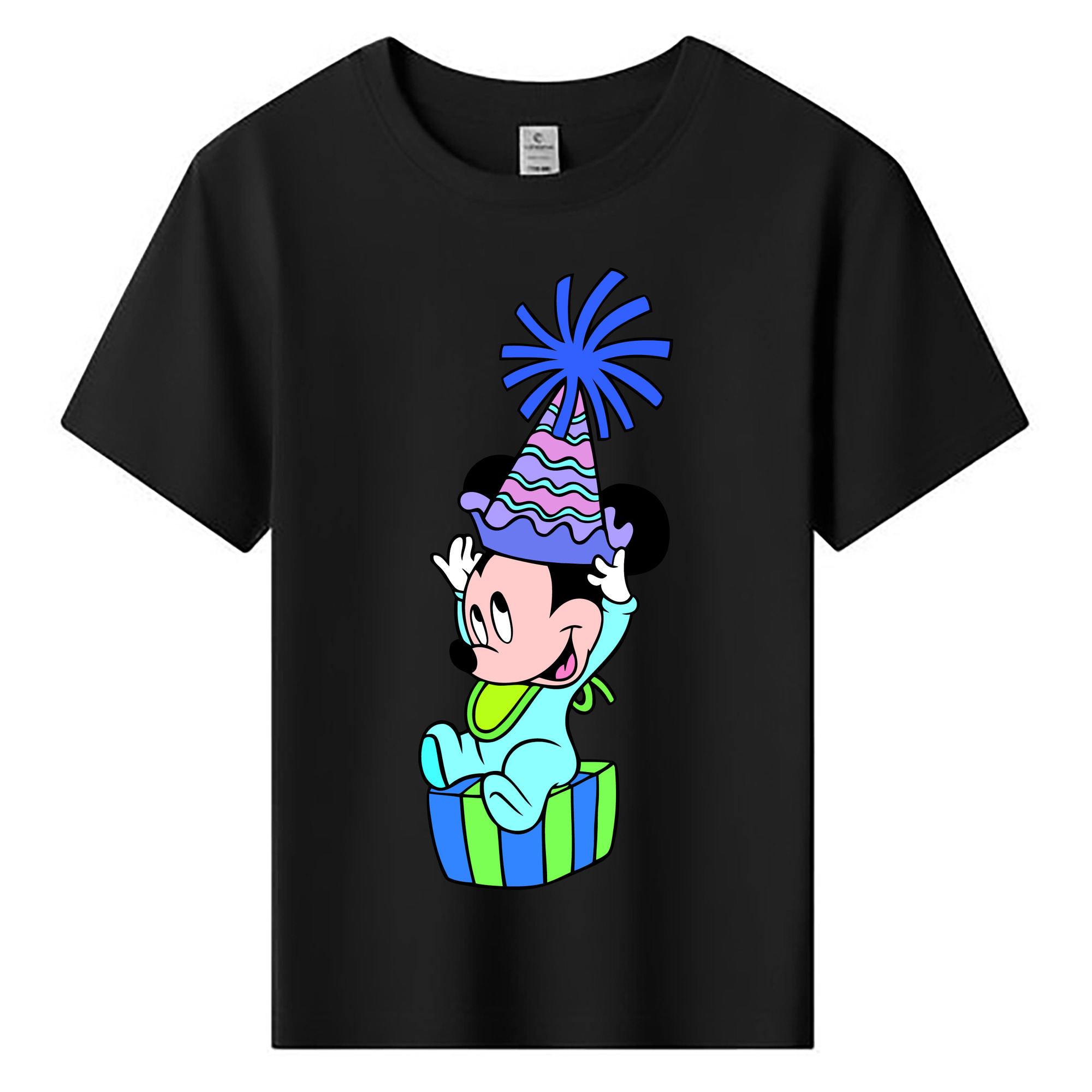 ミッキーマウス Mickey Mouse 綿100％キッズTシャツ（フロントプリント）
