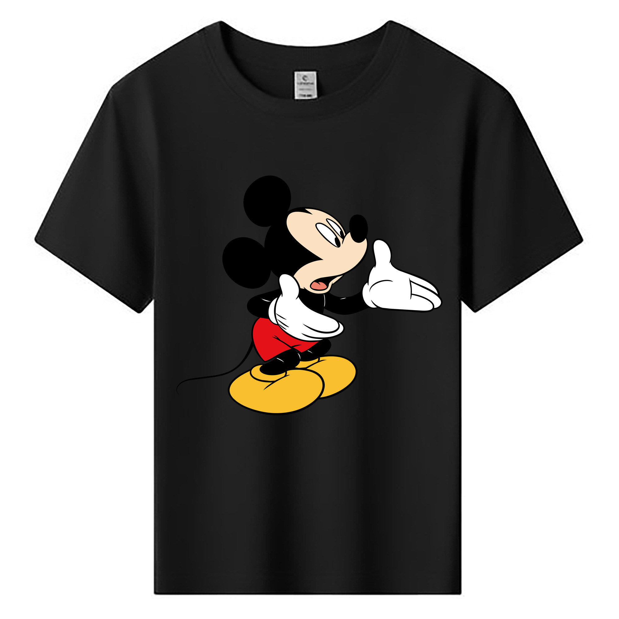 ミッキーマウス Mickey Mouse 綿100％キッズTシャツ（フロントプリント）