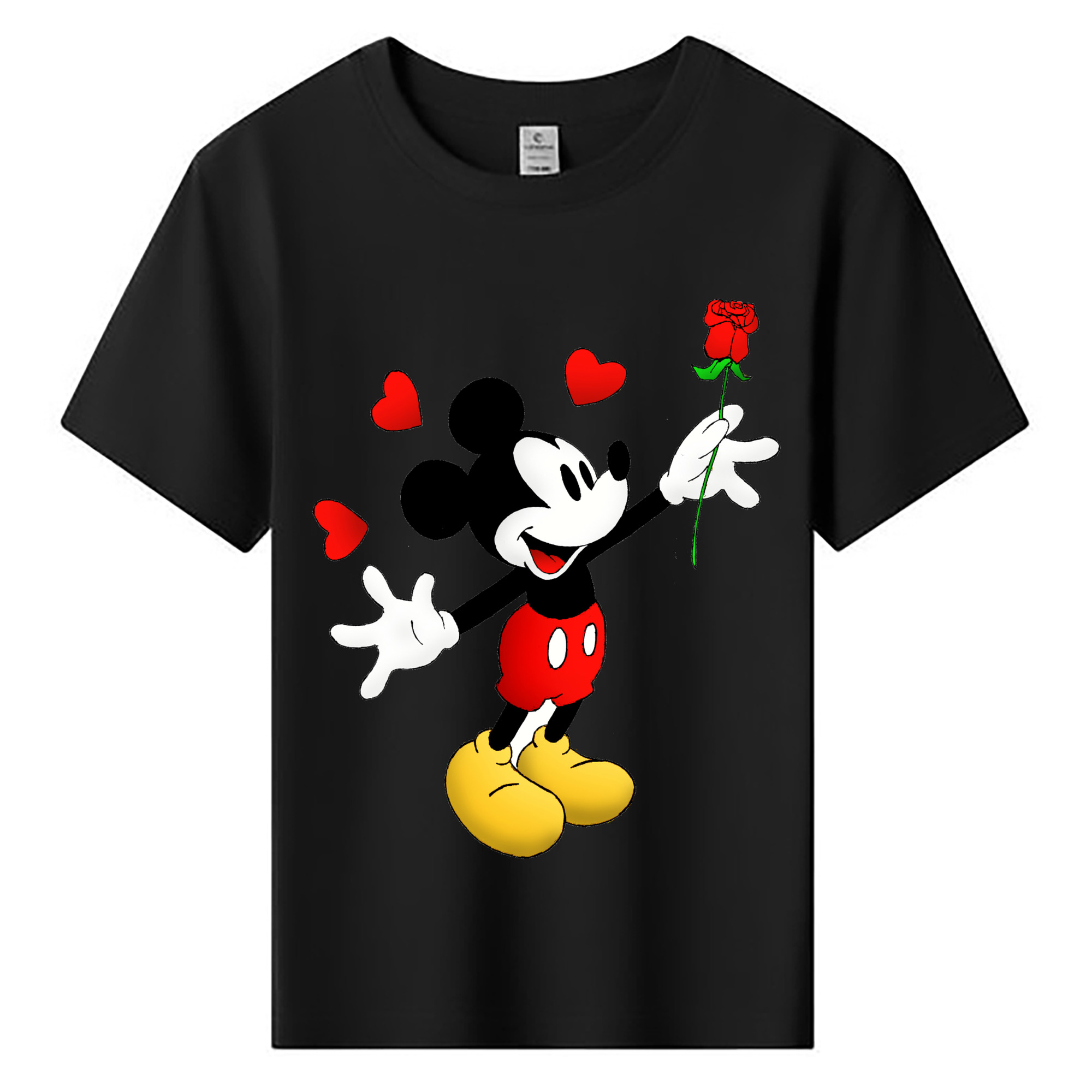 ミッキーマウス Mickey Mouse 綿100％キッズTシャツ（フロントプリント）