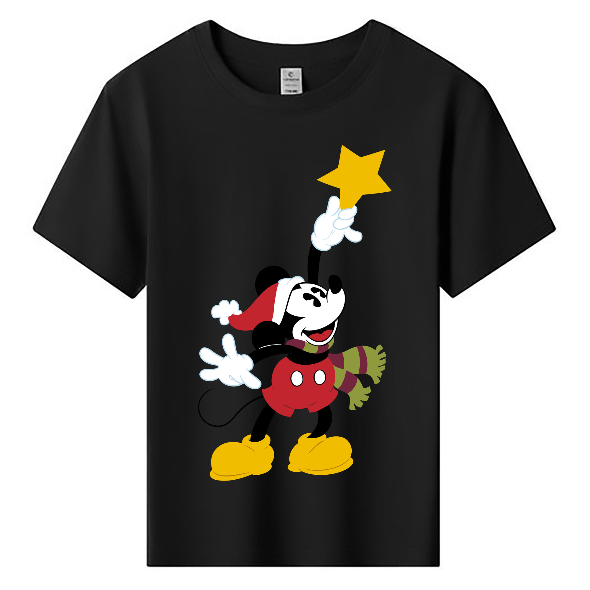 ミッキーマウス Mickey Mouse 綿100％キッズTシャツ（フロントプリント）