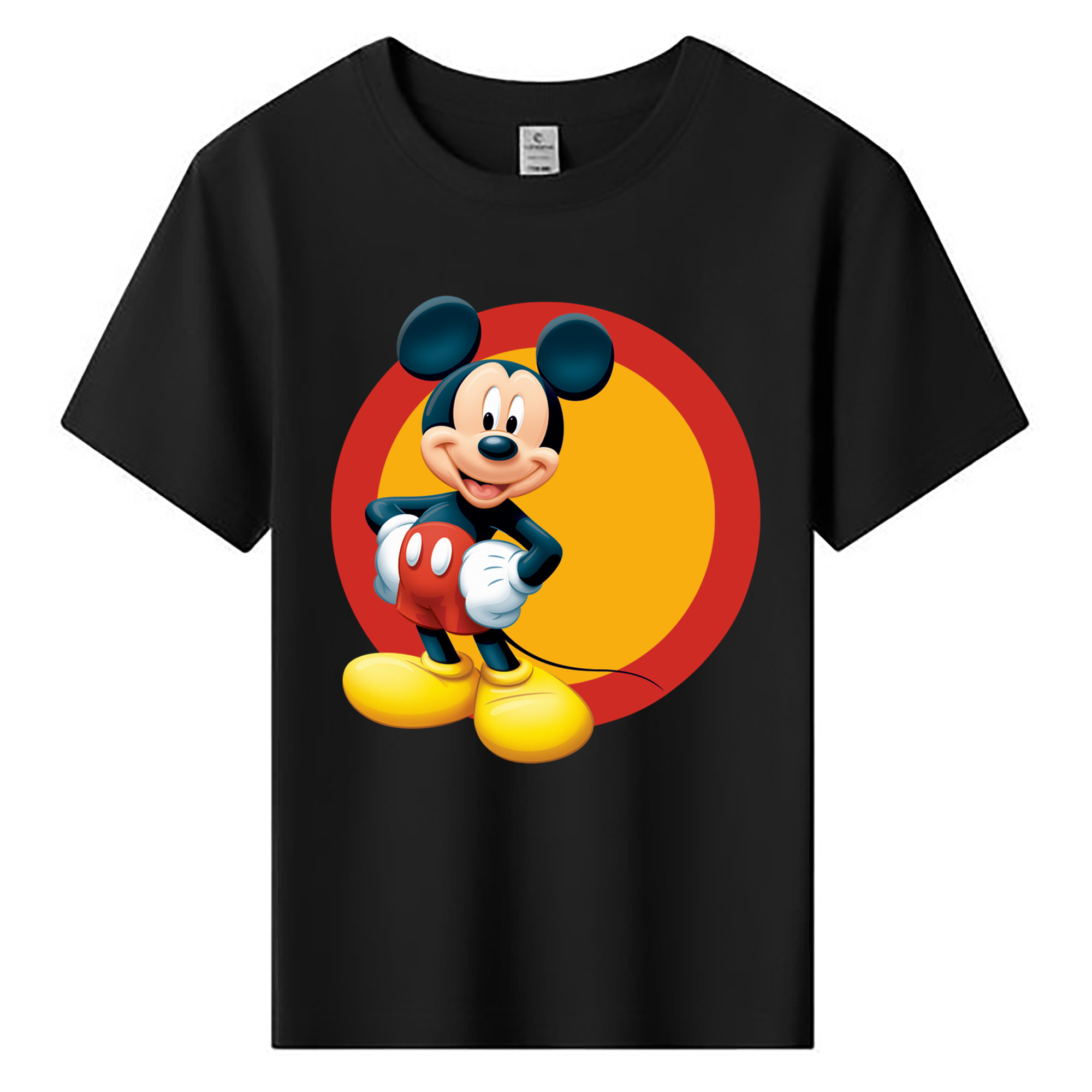 ミッキーマウス Mickey Mouse 綿100％キッズTシャツ（フロントプリント）