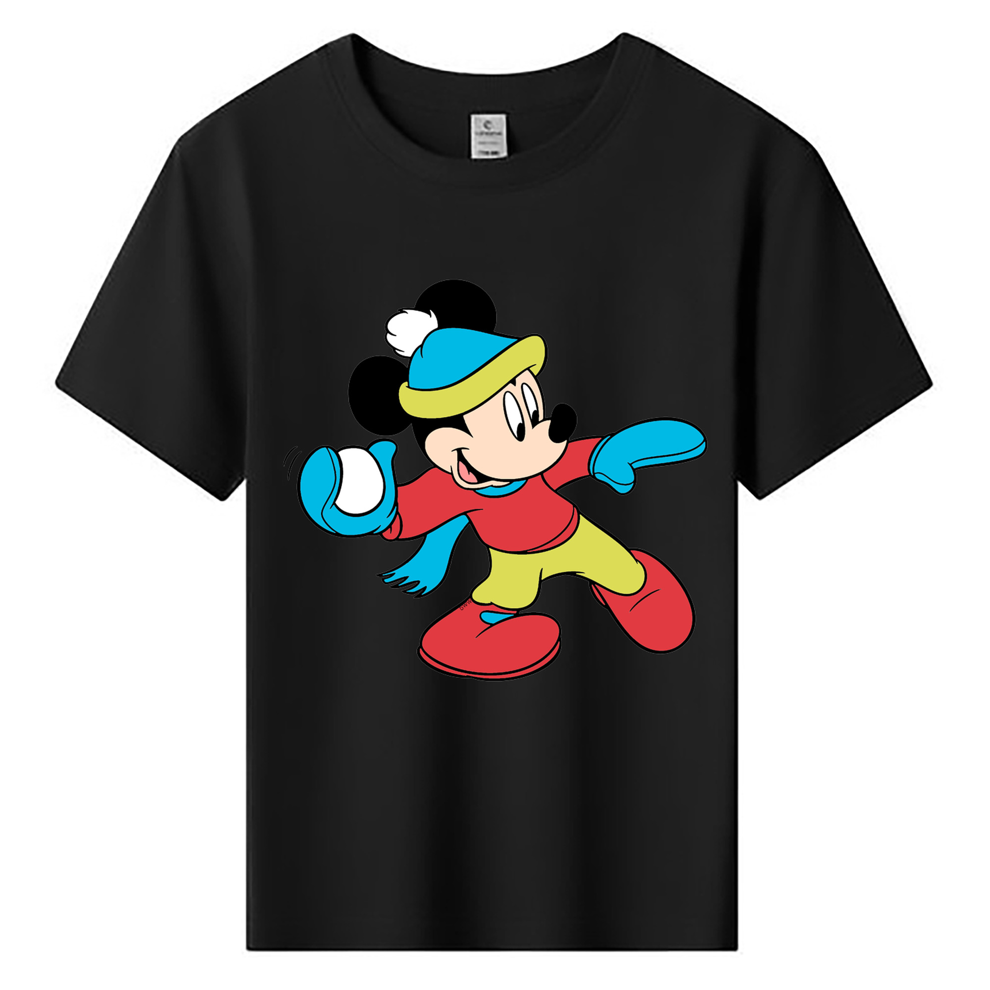 ミッキーマウス Mickey Mouse 綿100％キッズTシャツ（フロントプリント）