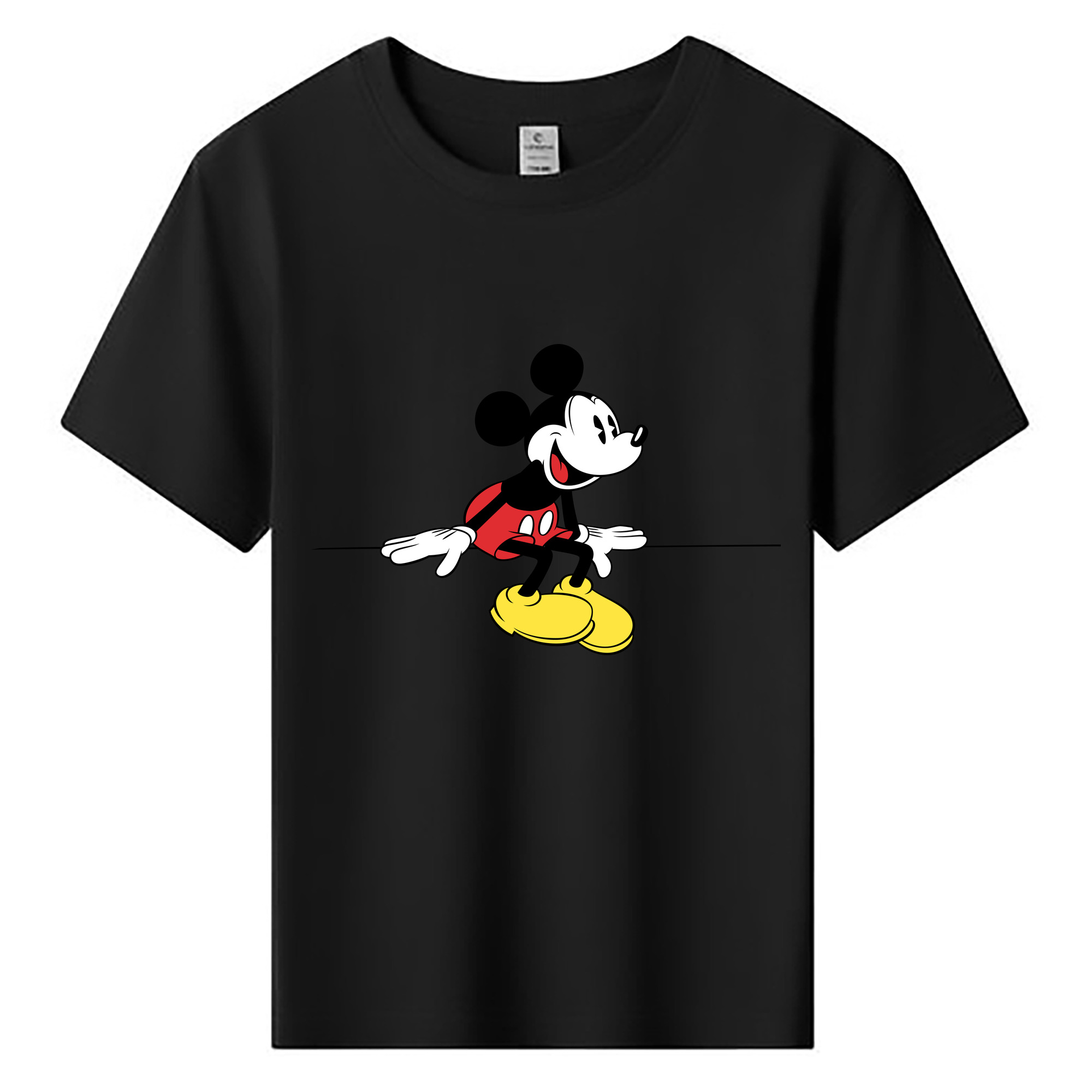 ミッキーマウス Mickey Mouse 綿100％キッズTシャツ（フロントプリント）