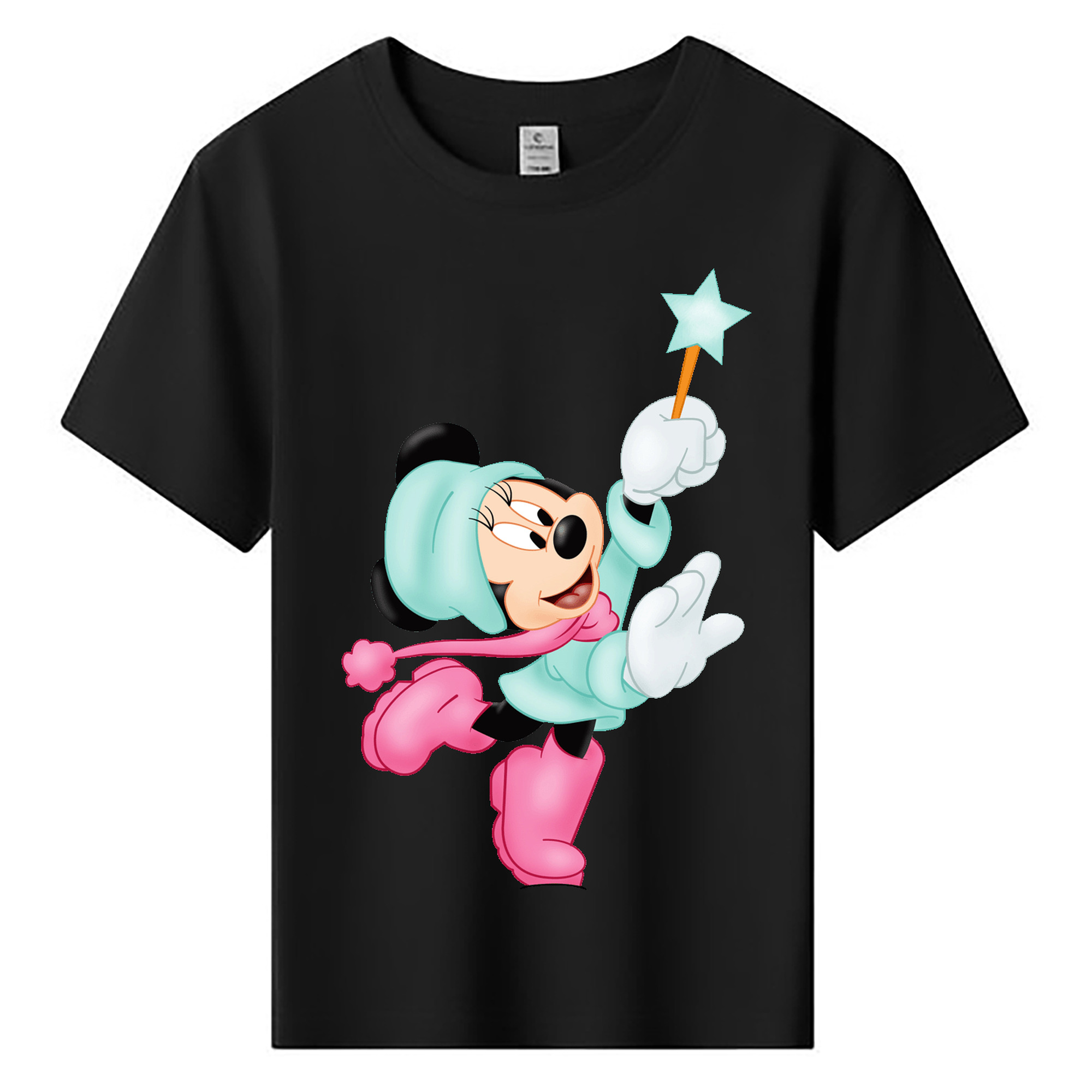 ミッキーマウス Mickey Mouse 綿100％キッズTシャツ（フロントプリント）