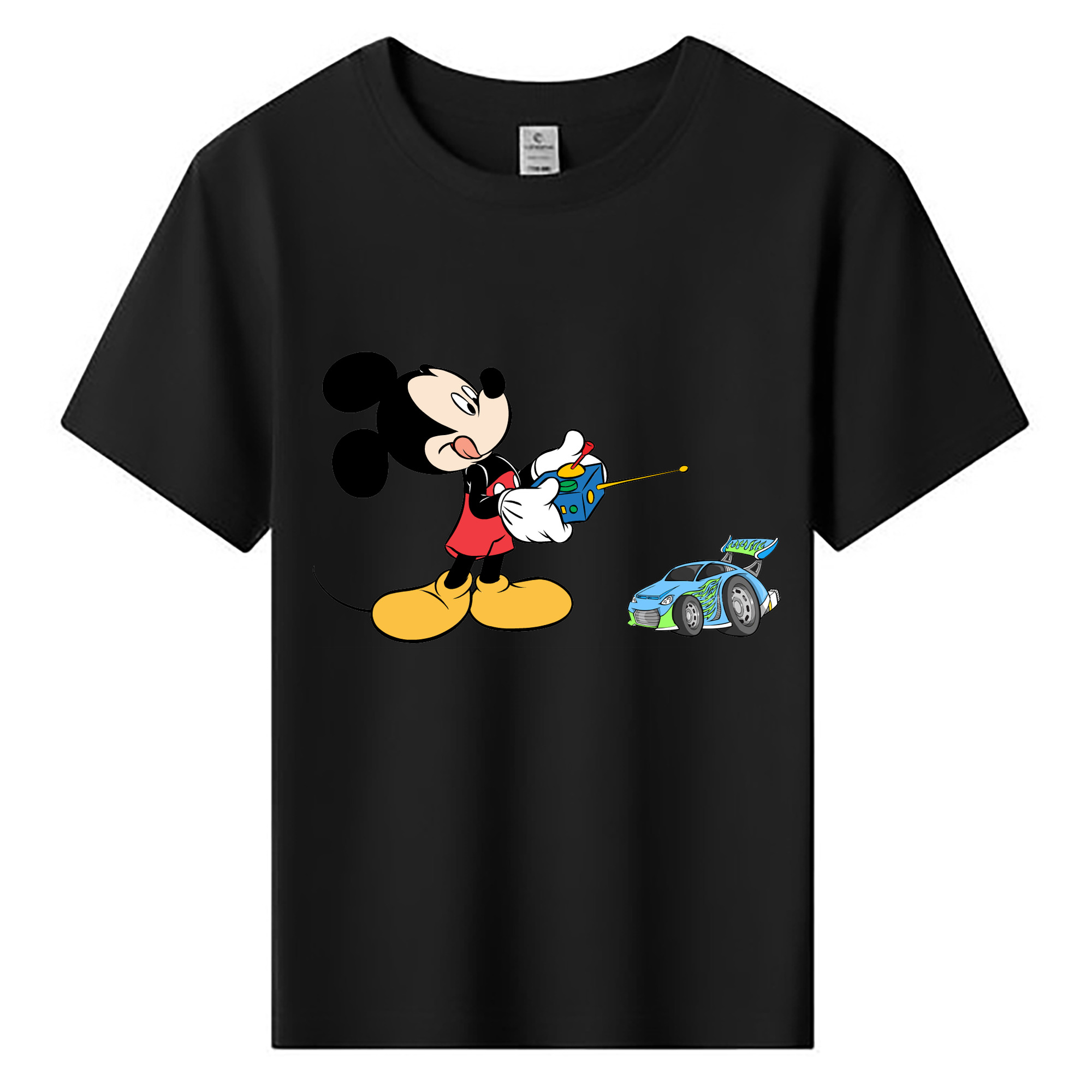ミッキーマウス Mickey Mouse 綿100％キッズTシャツ（フロントプリント）