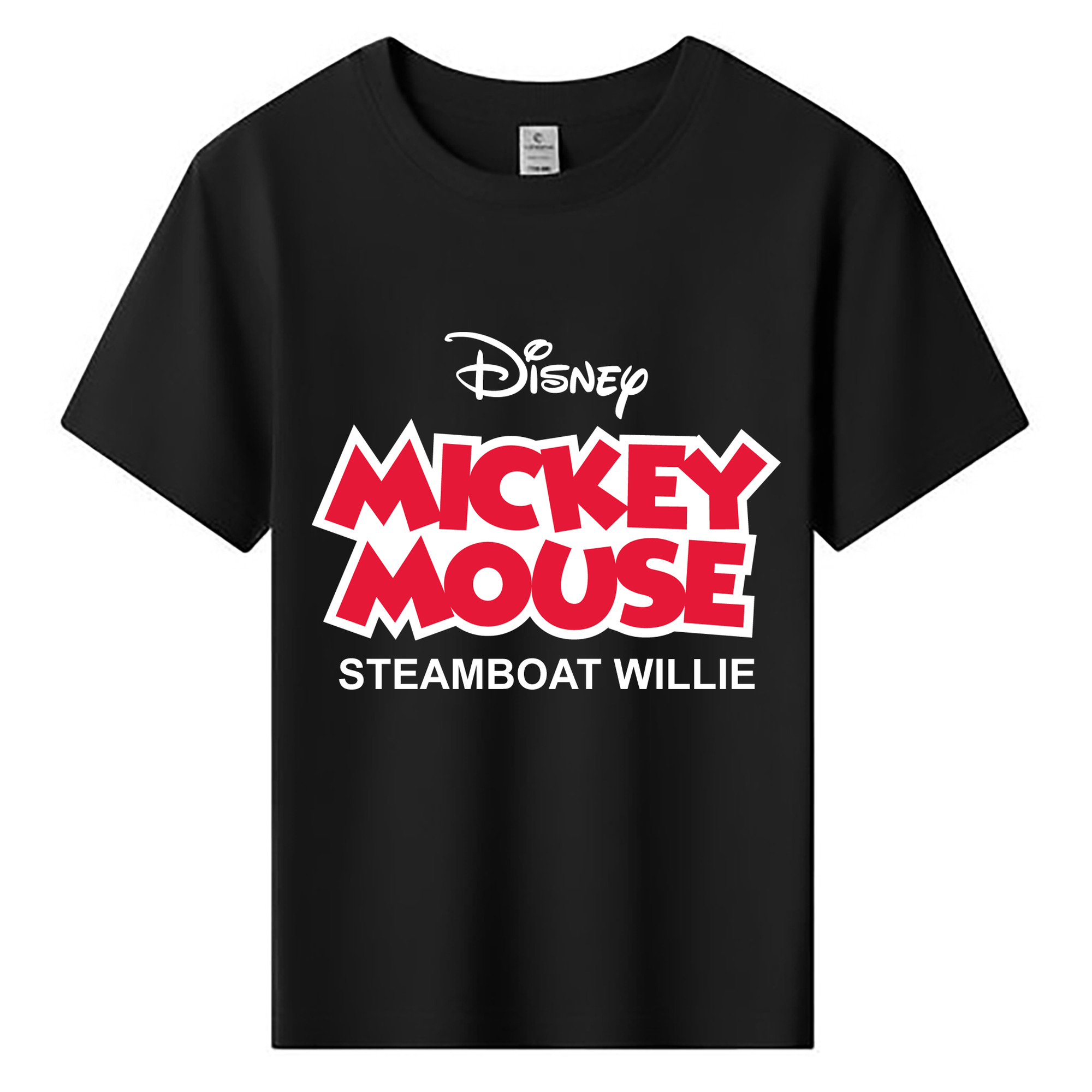 ミッキーマウス Mickey Mouse 綿100％キッズTシャツ（フロントプリント）