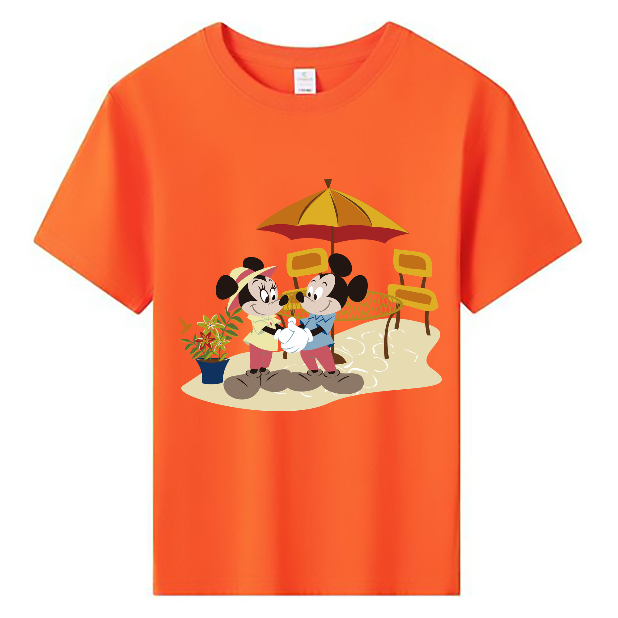 ミッキーマウス Mickey Mouse 綿100％キッズTシャツ（フロントプリント）