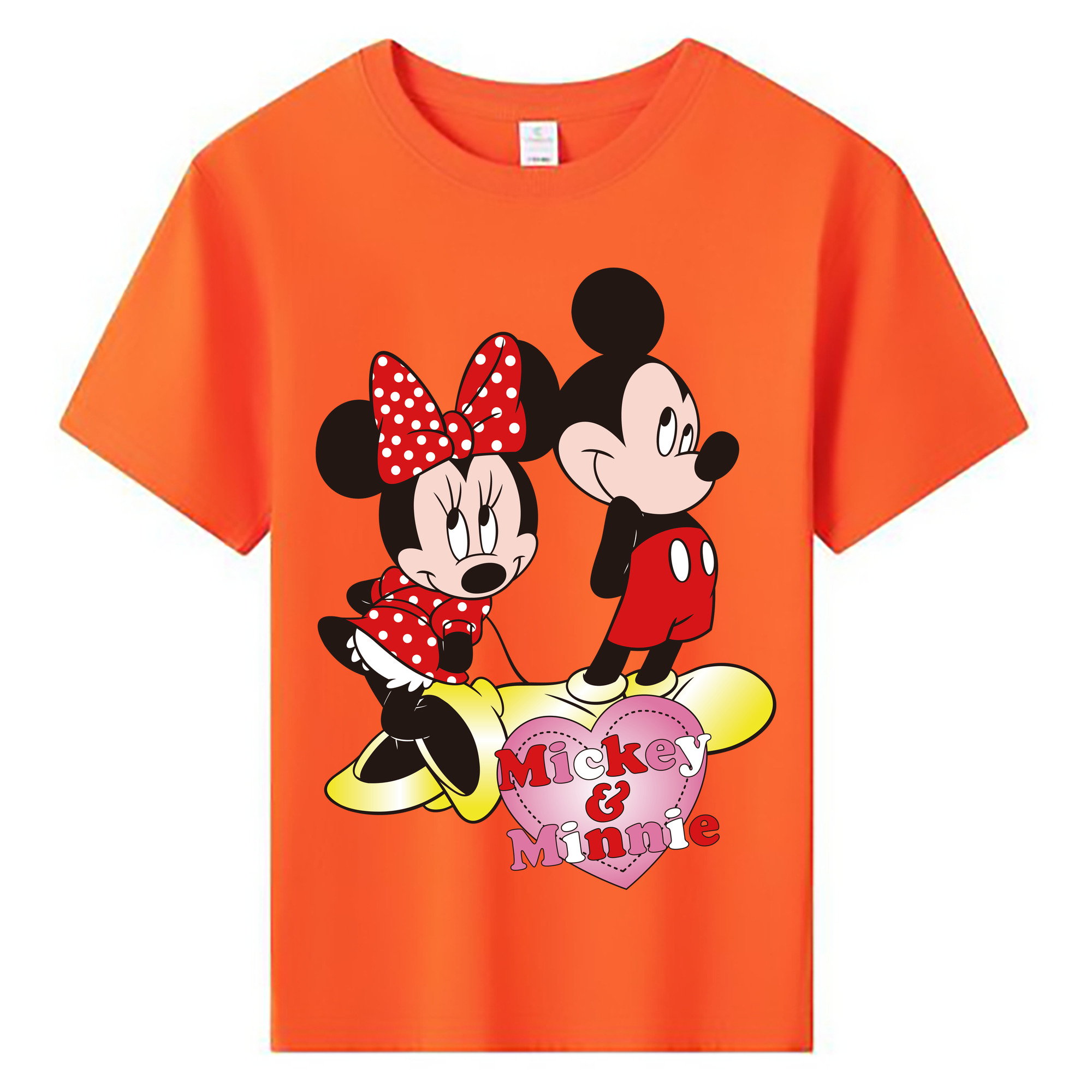 ミッキーマウス Mickey Mouse 綿100％キッズTシャツ（フロントプリント）