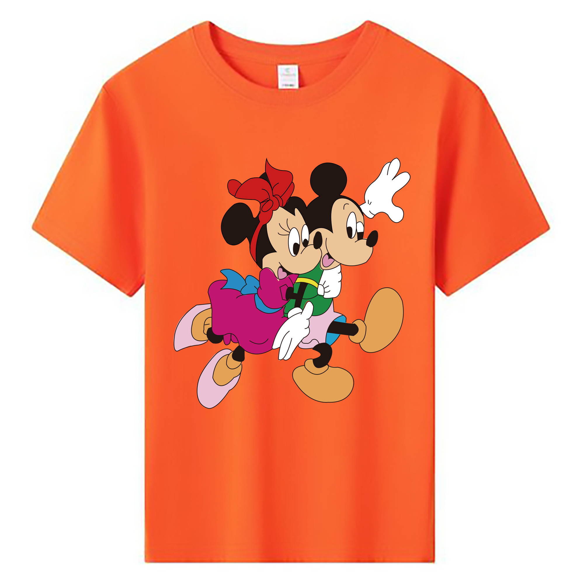 ミッキーマウス Mickey Mouse 綿100％キッズTシャツ（フロントプリント）
