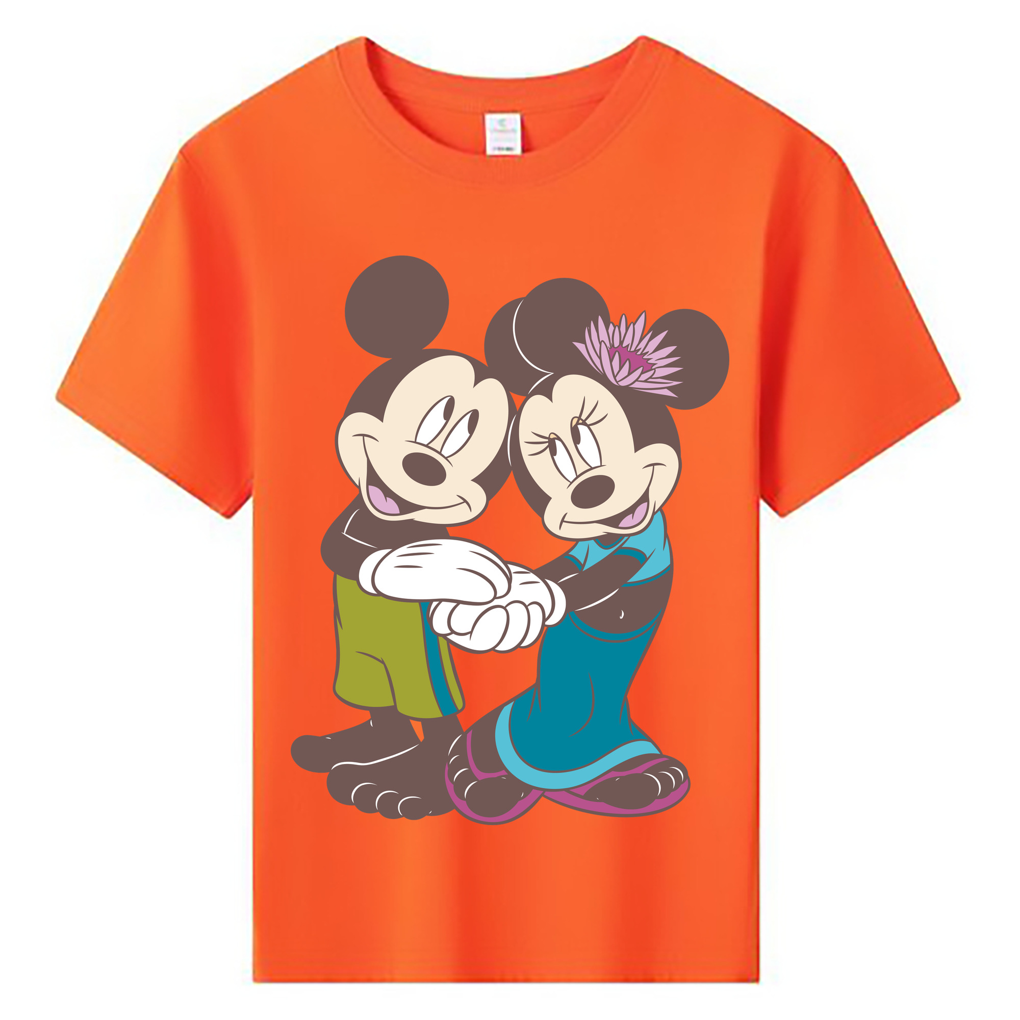 ミッキーマウス Mickey Mouse 綿100％キッズTシャツ（フロントプリント）