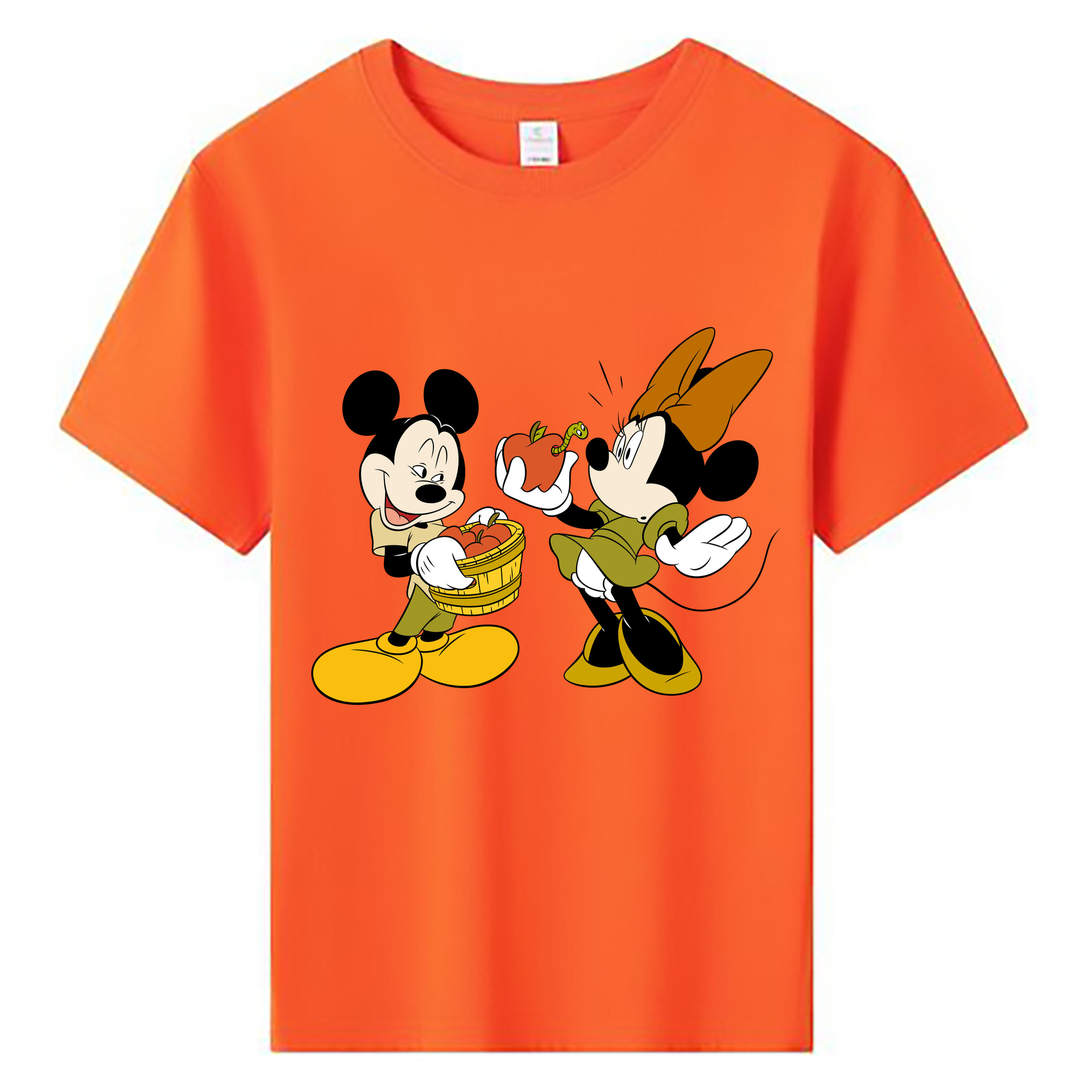 ミッキーマウス Mickey Mouse 綿100％キッズTシャツ（フロントプリント）