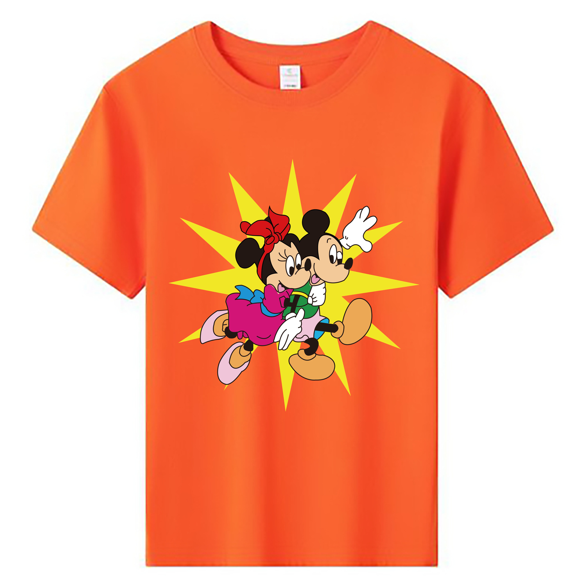 ミッキーマウス Mickey Mouse 綿100％キッズTシャツ（フロントプリント）