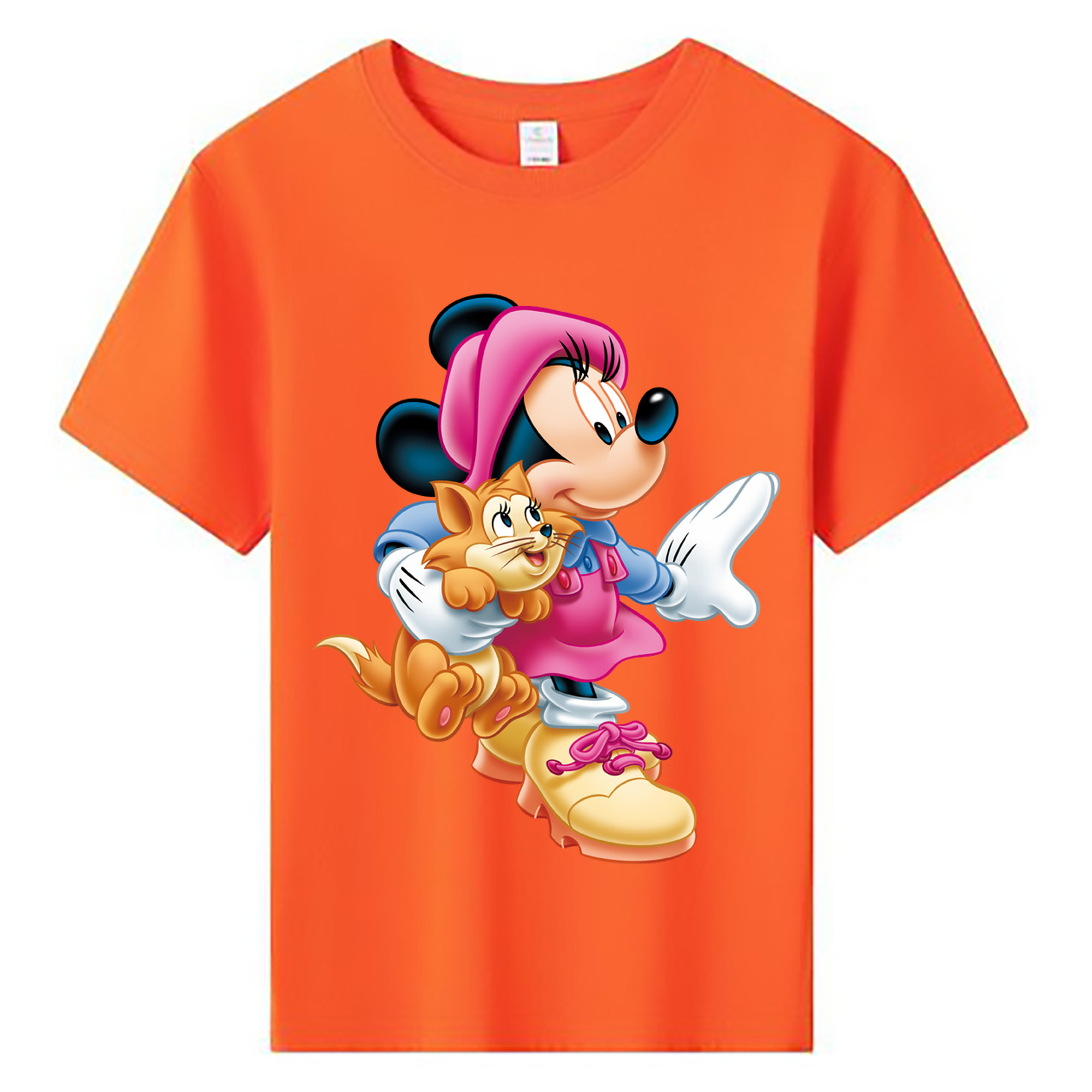 ミッキーマウス Mickey Mouse 綿100％キッズTシャツ（フロントプリント）