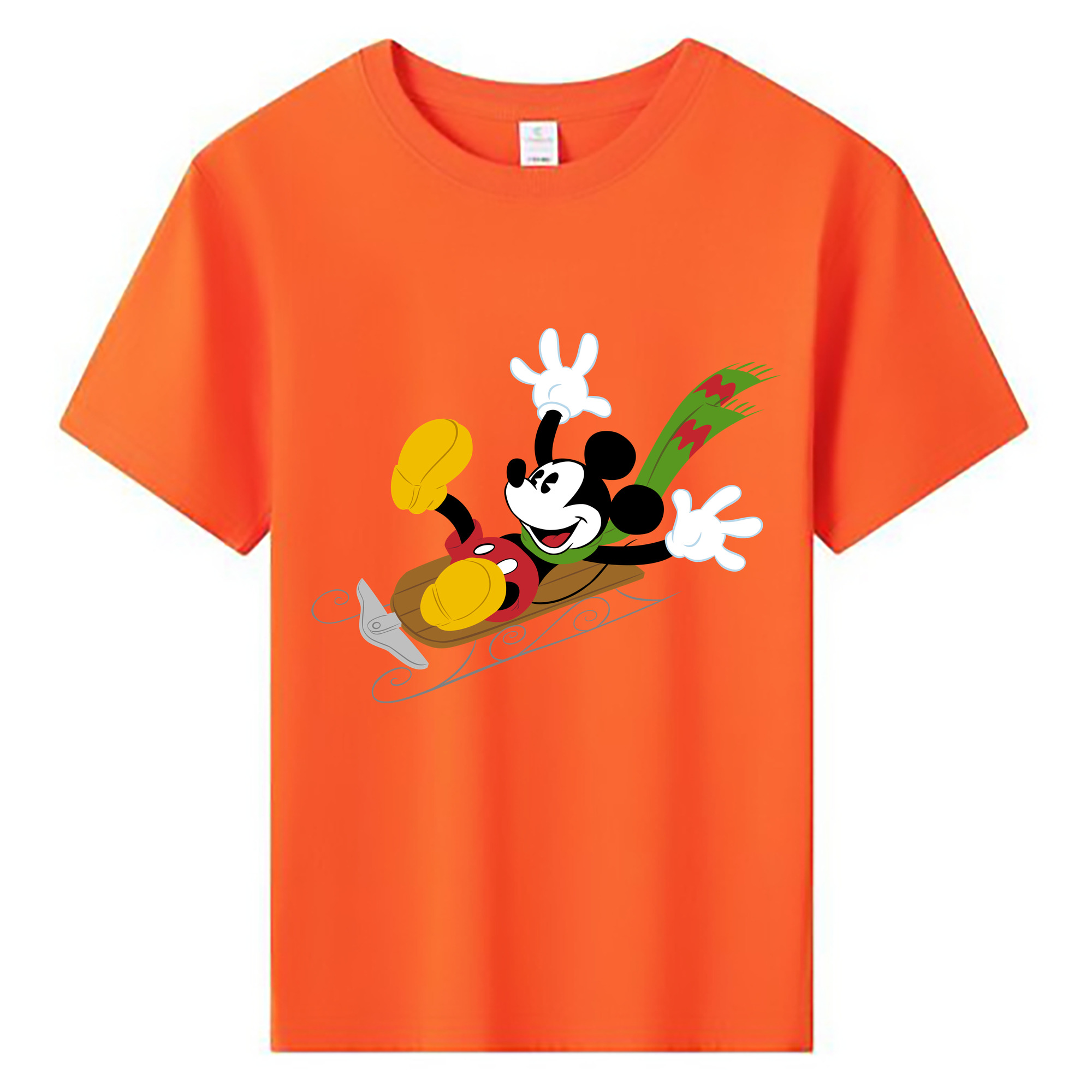 ミッキーマウス Mickey Mouse 綿100％キッズTシャツ（フロントプリント）