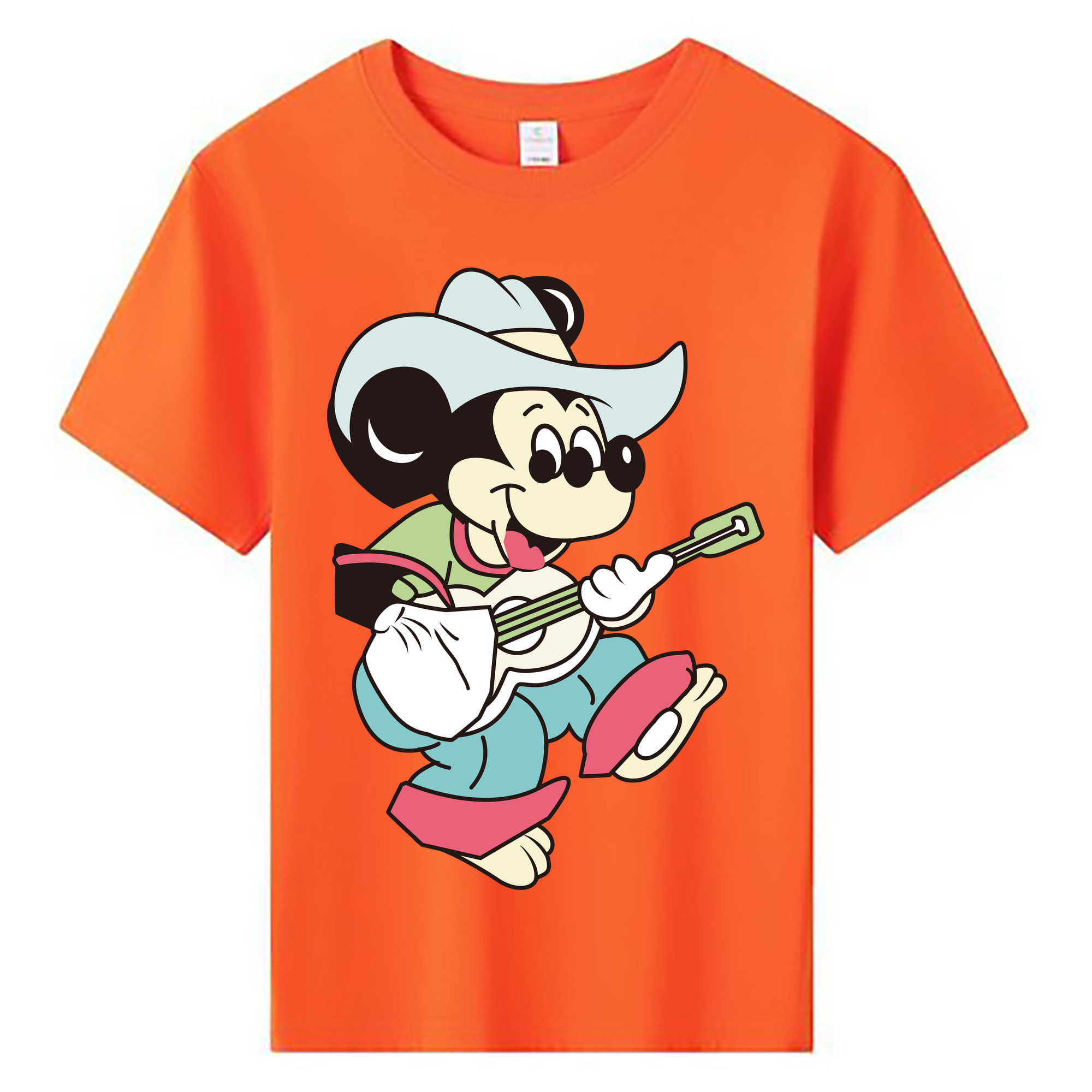 ミッキーマウス Mickey Mouse 綿100％キッズTシャツ（フロントプリント）