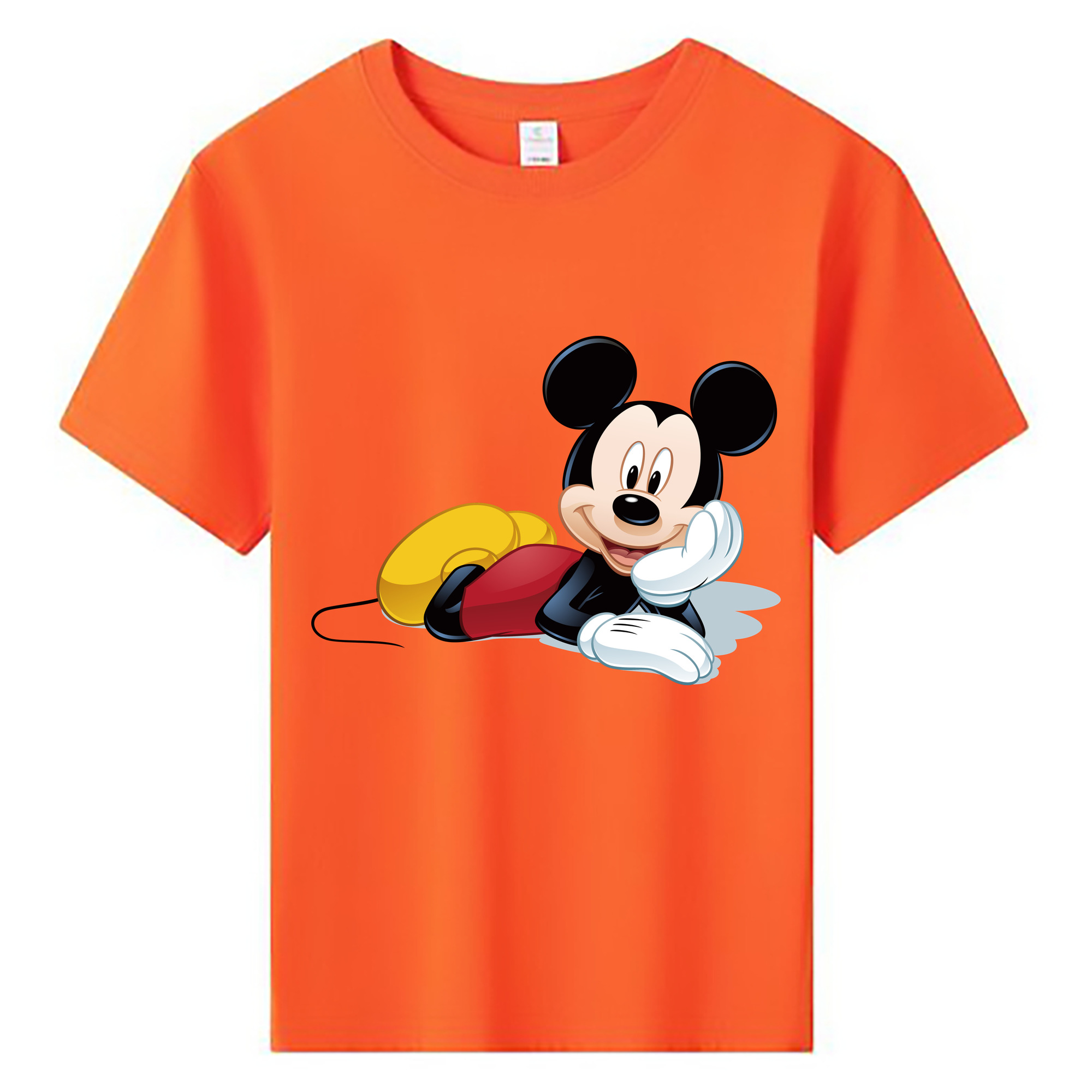 ミッキーマウス Mickey Mouse 綿100％キッズTシャツ（フロントプリント）