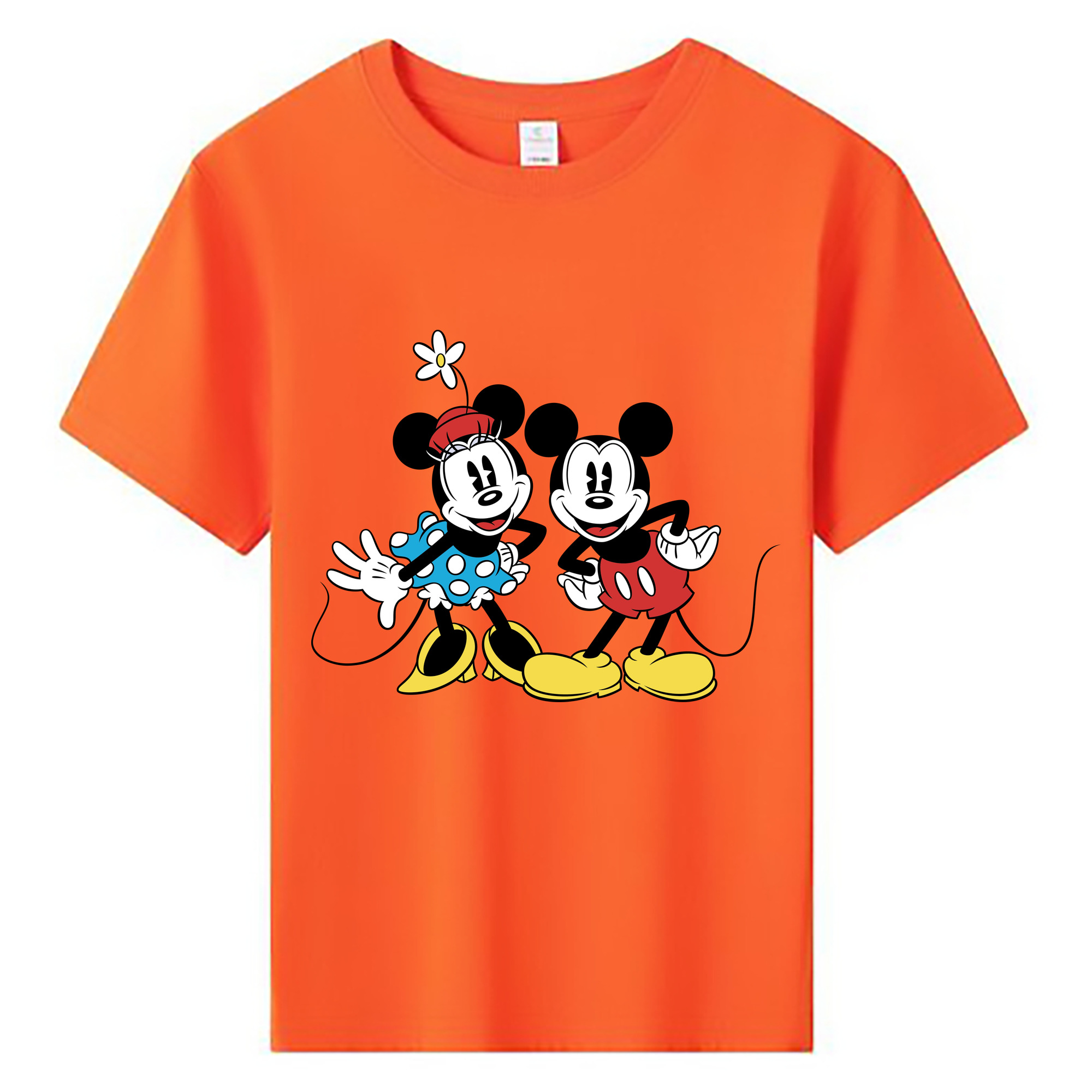 ミッキーマウス Mickey Mouse 綿100％キッズTシャツ（フロントプリント）