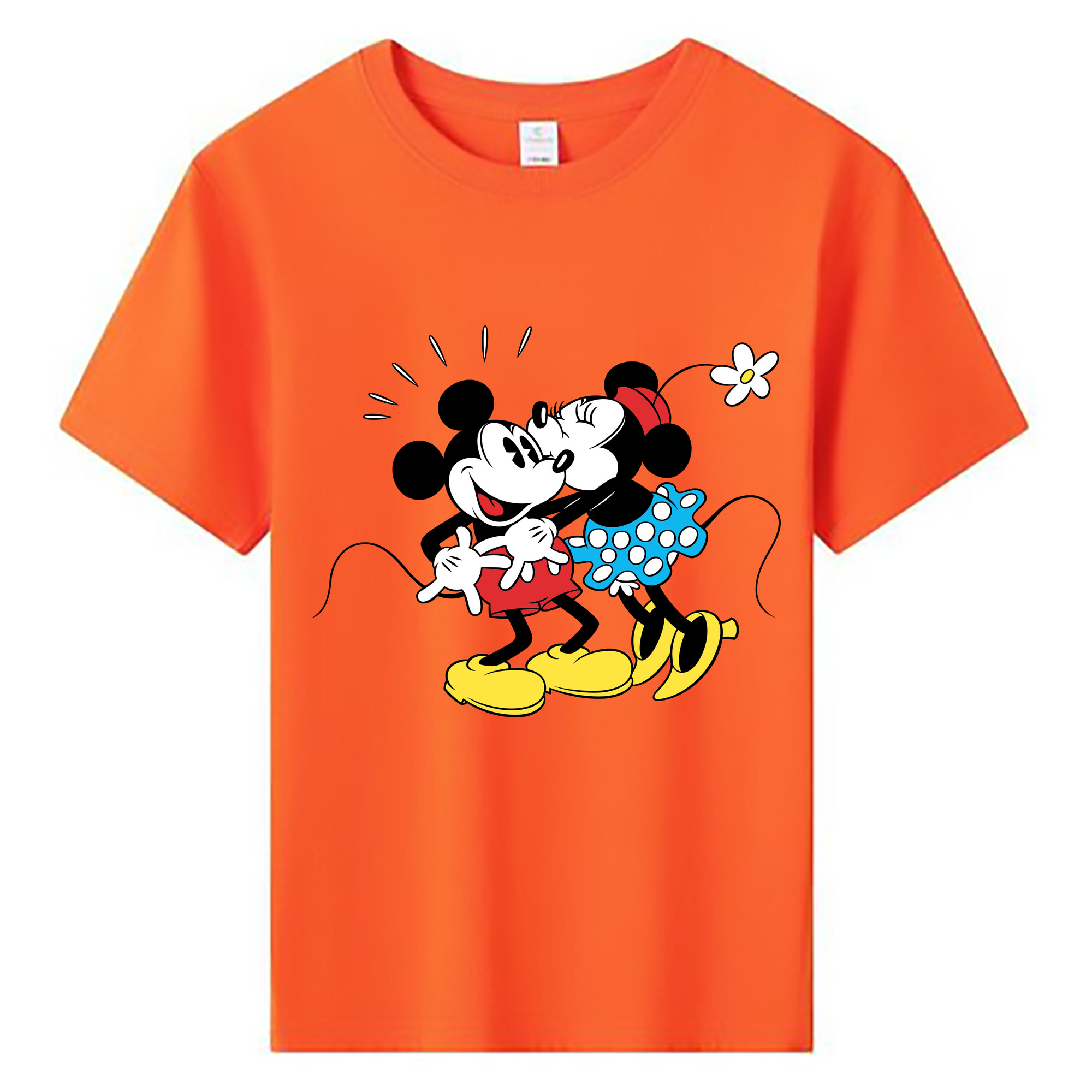 ミッキーマウス Mickey Mouse 綿100％キッズTシャツ（フロントプリント）