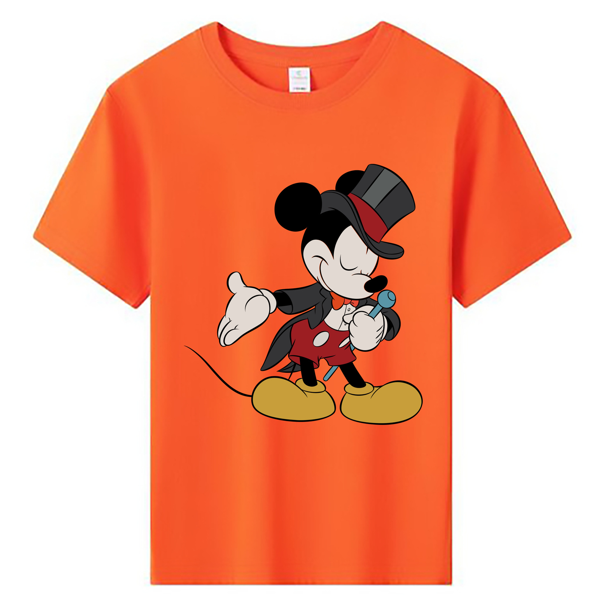ミッキーマウス Mickey Mouse 綿100％キッズTシャツ（フロントプリント）