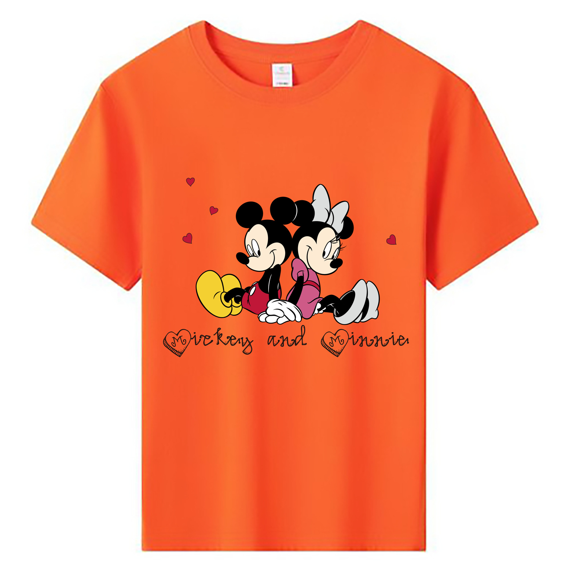 ミッキーマウス Mickey Mouse 綿100％キッズTシャツ（フロントプリント）