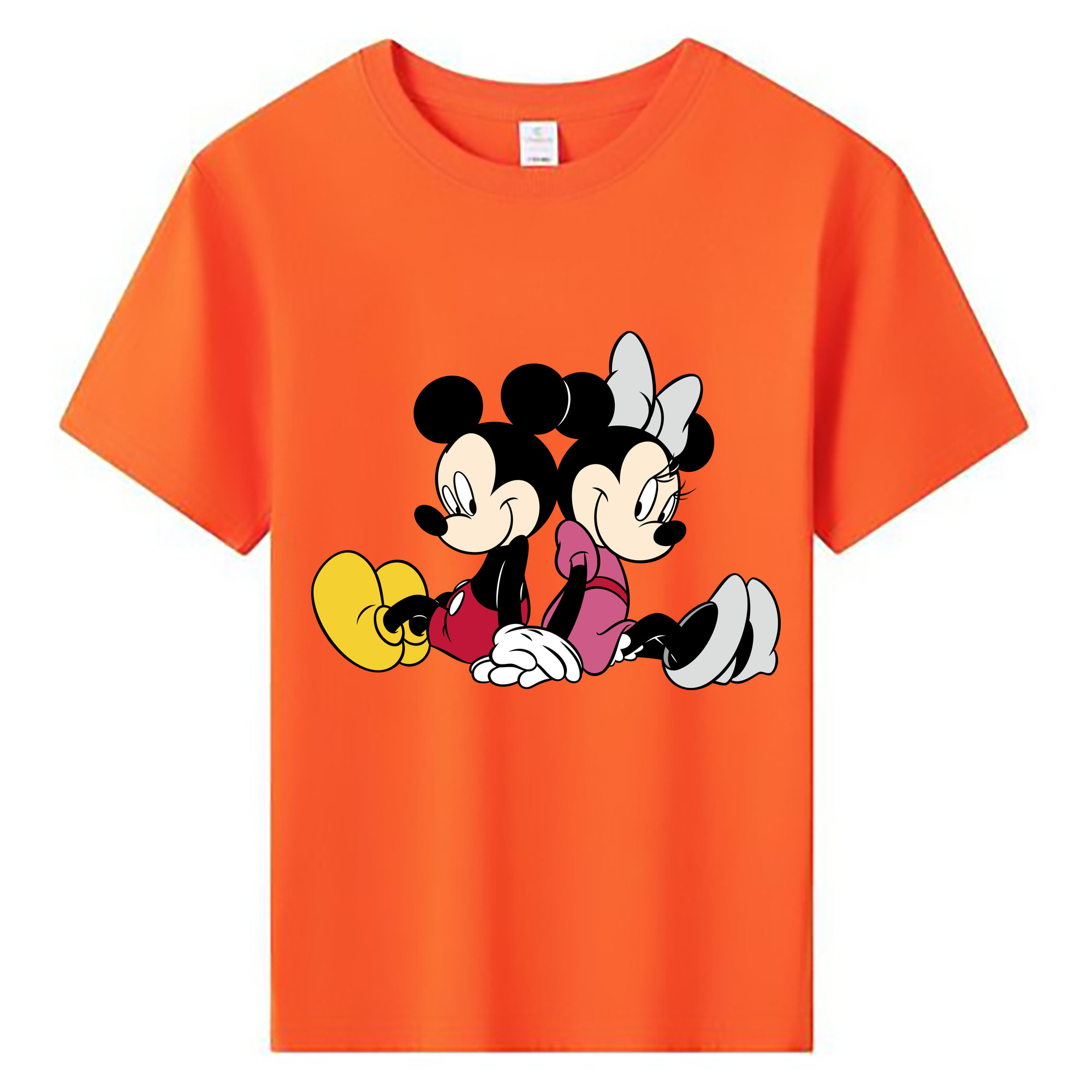 ミッキーマウス Mickey Mouse 綿100％キッズTシャツ（フロントプリント）