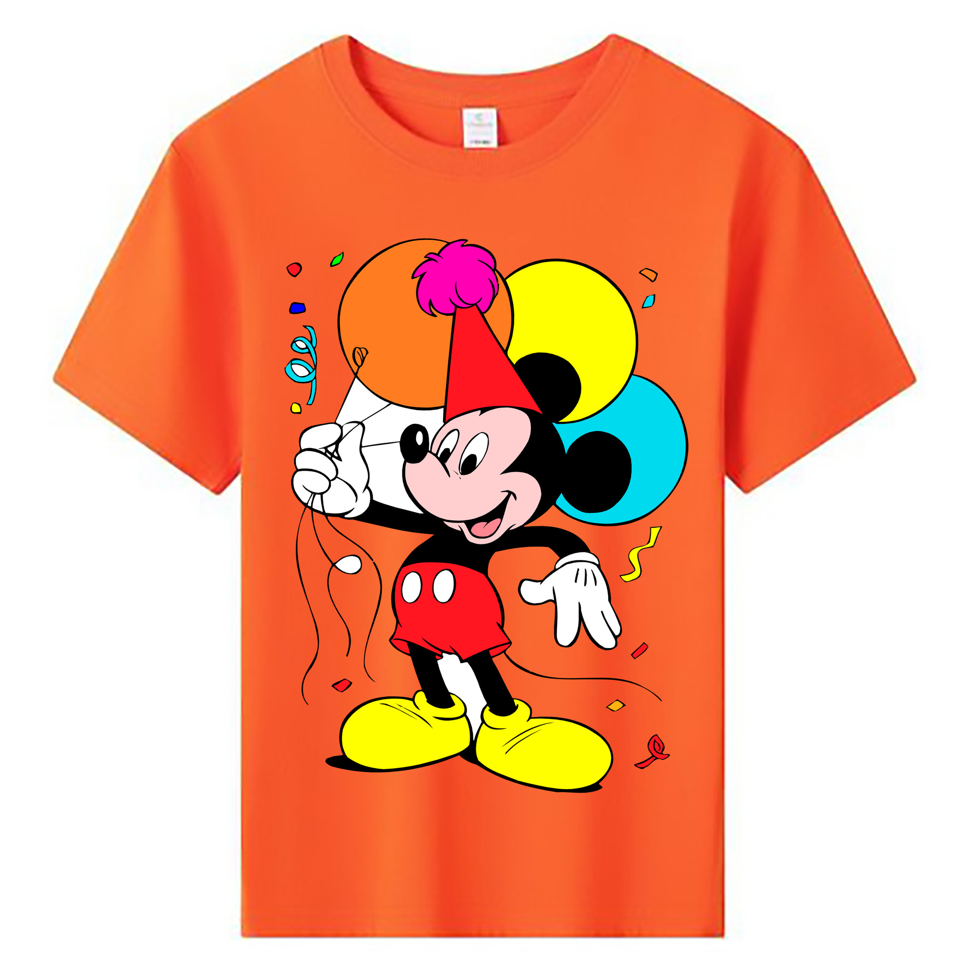 ミッキーマウス Mickey Mouse 綿100％キッズTシャツ（フロントプリント）