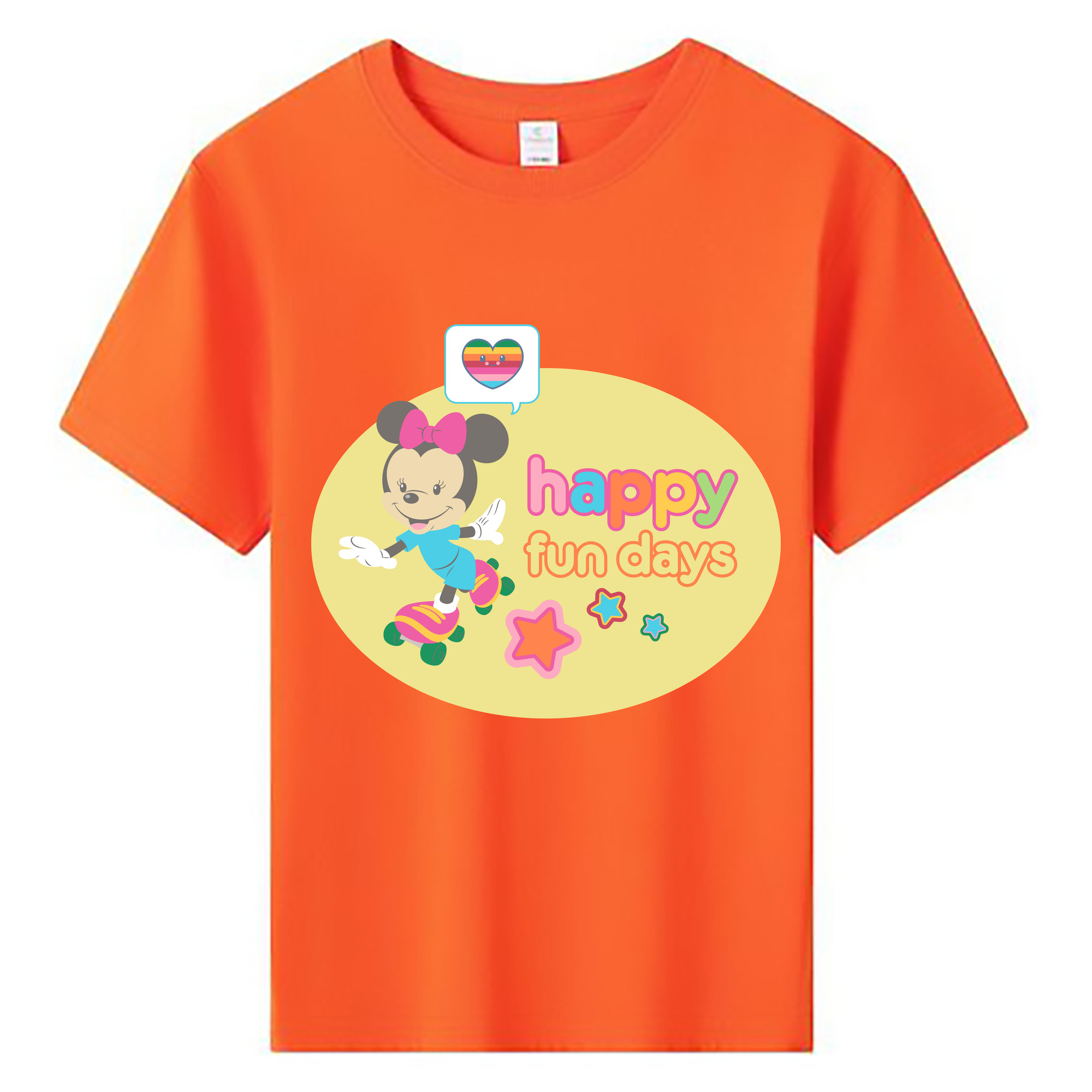 ミッキーマウス Mickey Mouse 綿100％キッズTシャツ（フロントプリント）