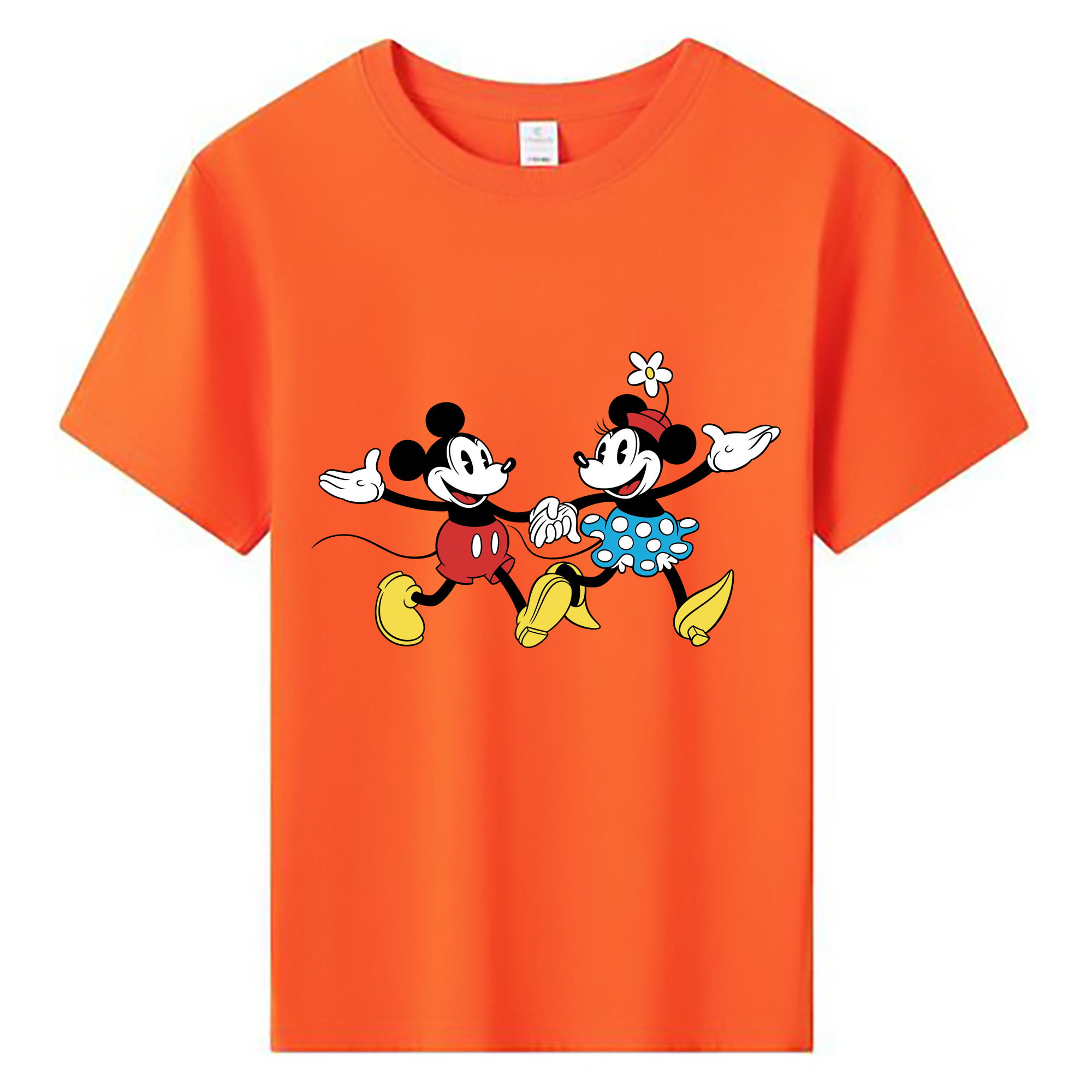 ミッキーマウス Mickey Mouse 綿100％キッズTシャツ（フロントプリント）