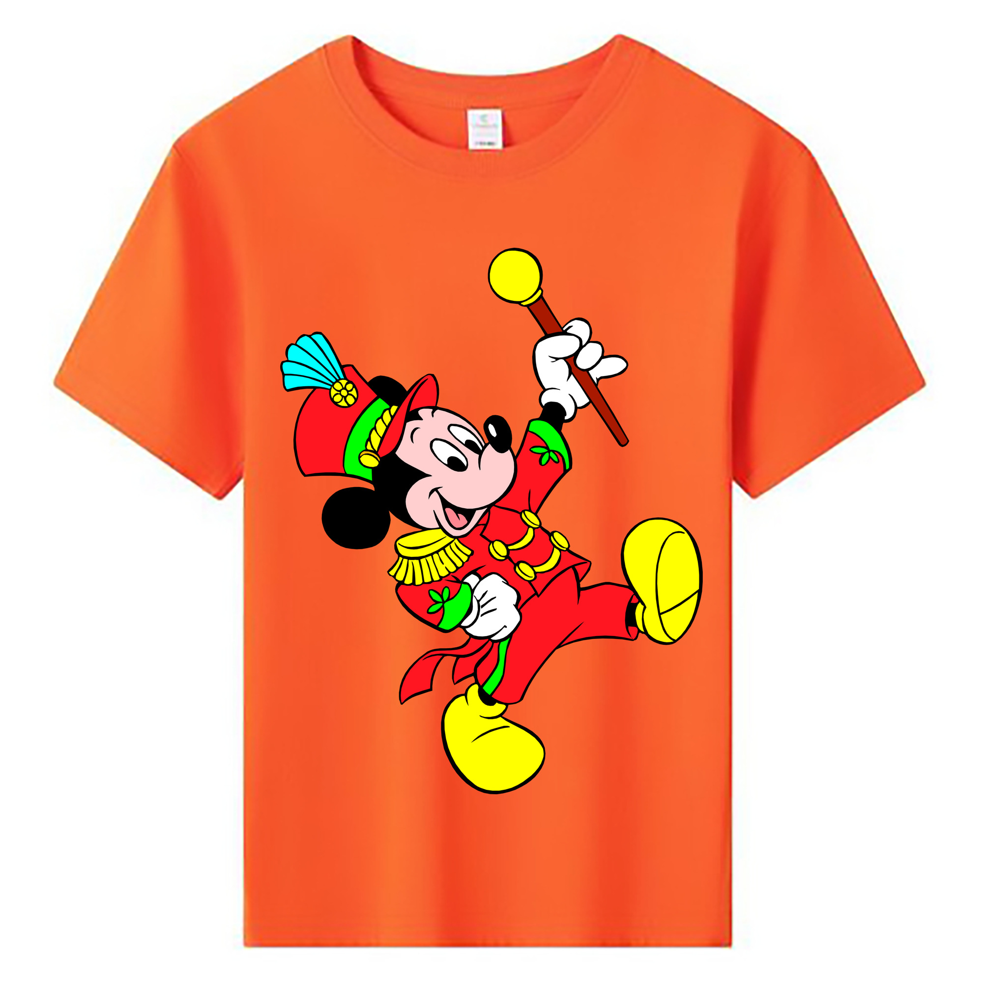 ミッキーマウス Mickey Mouse 綿100％キッズTシャツ（フロントプリント）