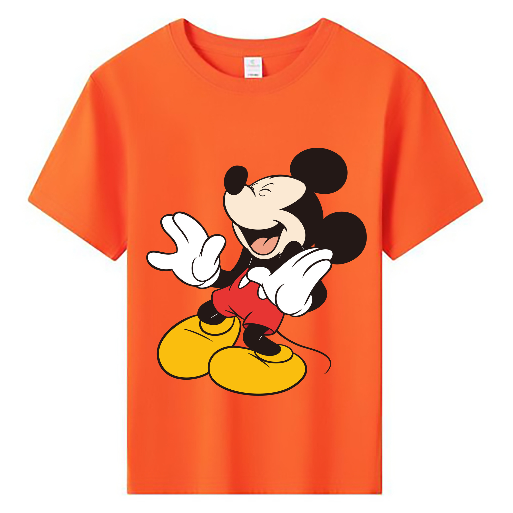 ミッキーマウス Mickey Mouse 綿100％キッズTシャツ（フロントプリント）