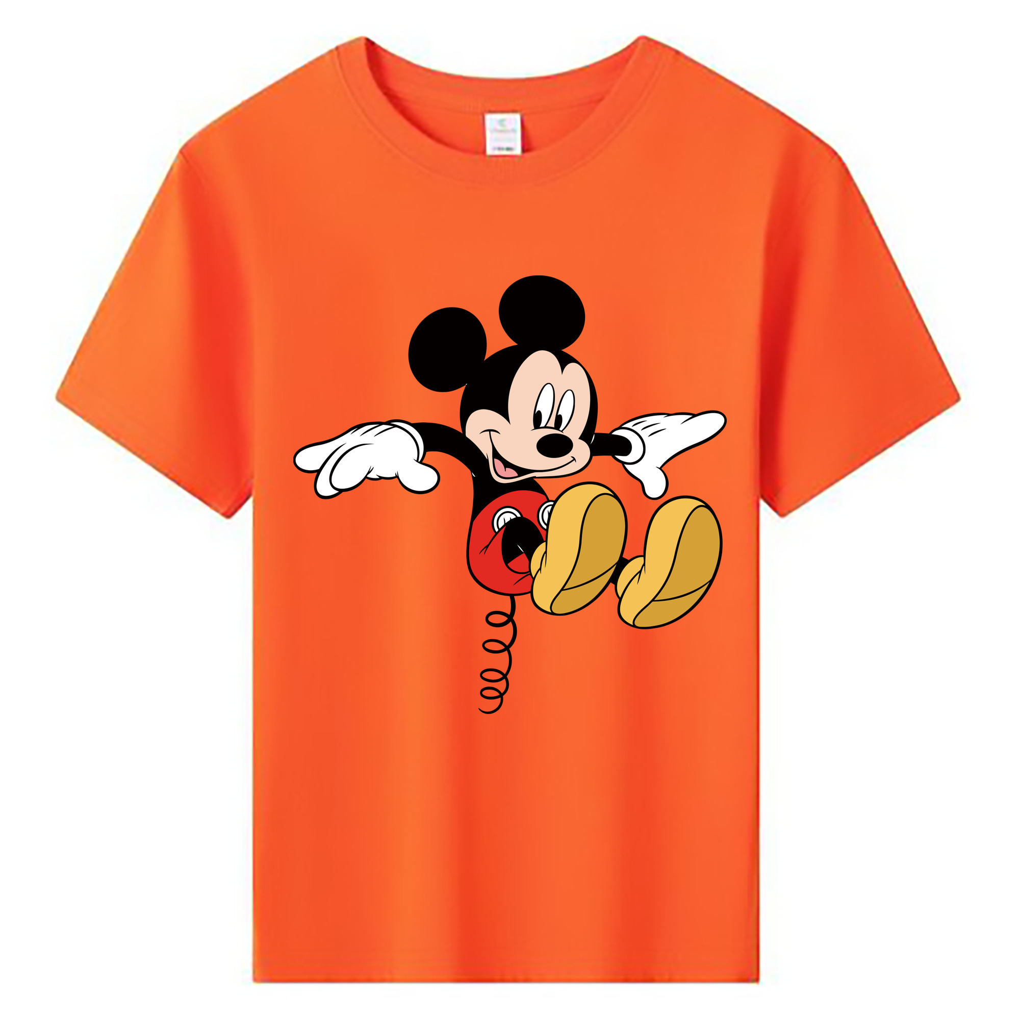 ミッキーマウス Mickey Mouse 綿100％キッズTシャツ（フロントプリント）