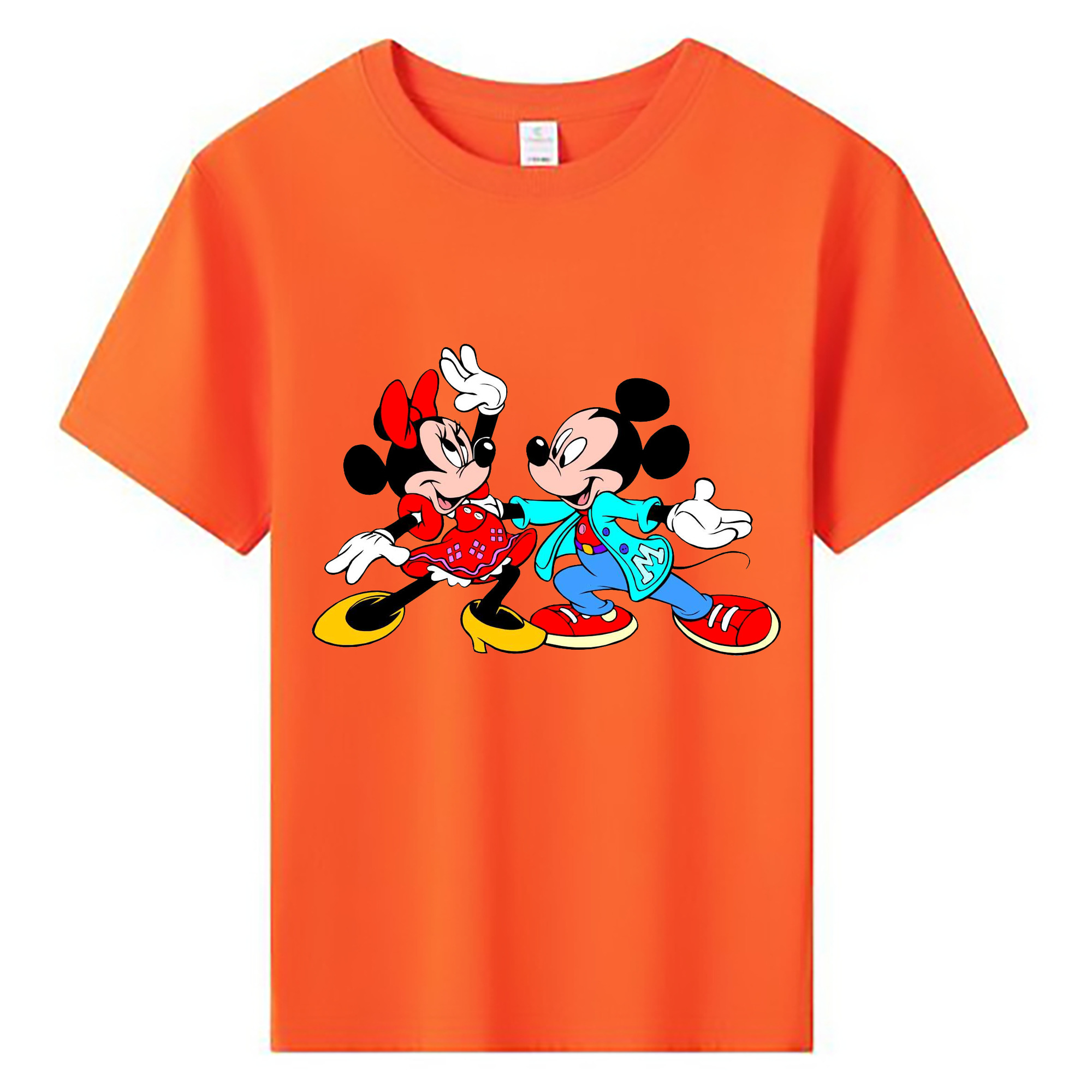ミッキーマウス Mickey Mouse 綿100％キッズTシャツ（フロントプリント）