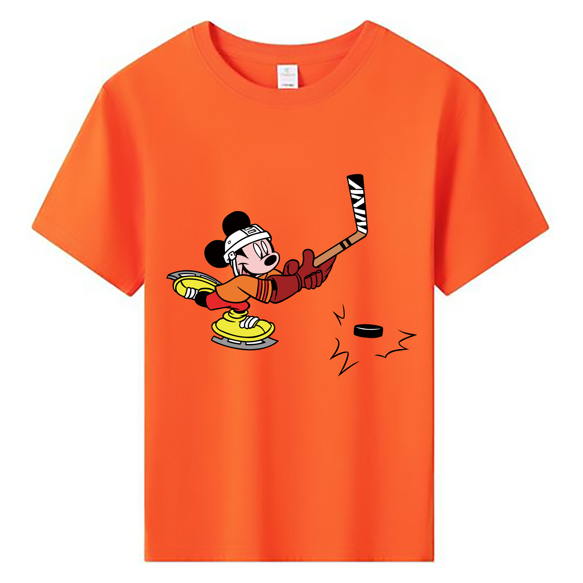 ミッキーマウス Mickey Mouse 綿100％キッズTシャツ（フロントプリント）
