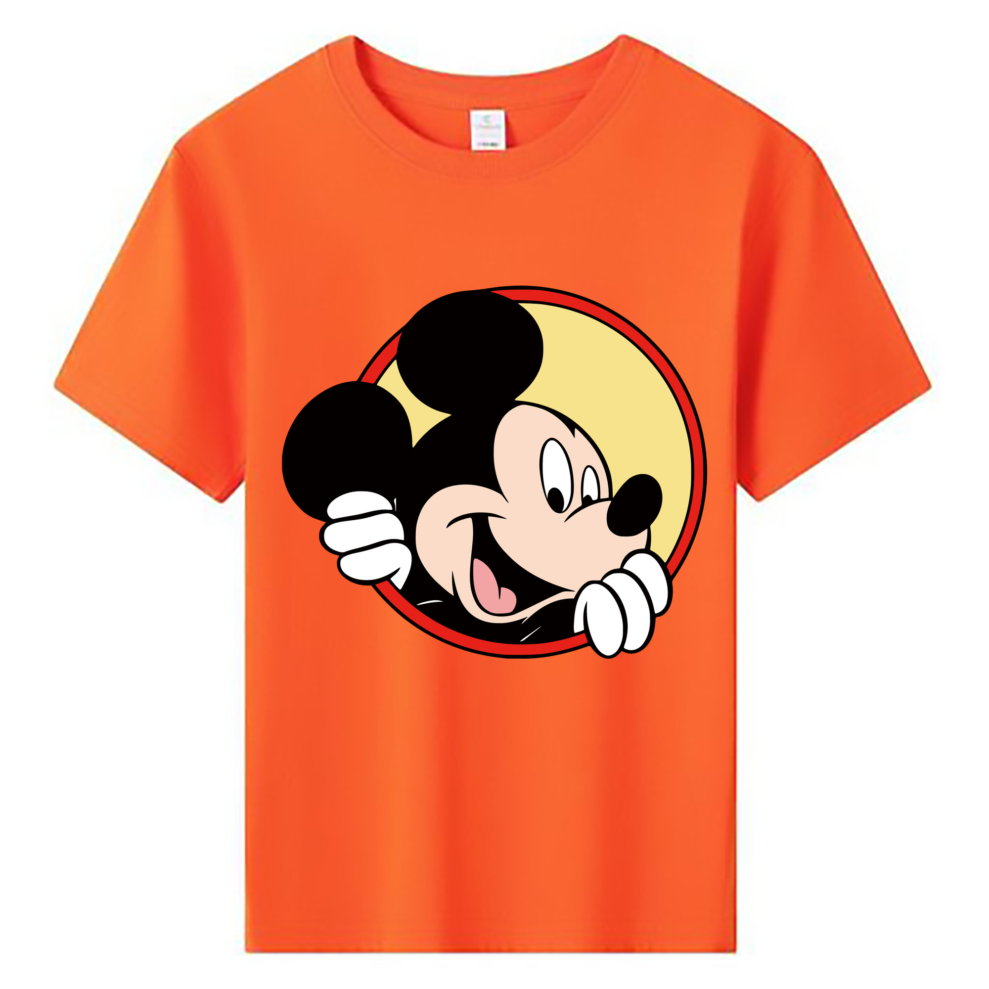 （画像用） ミッキーマウス Mickey Mouse 綿100％キッズTシャツ（フロントプリント）