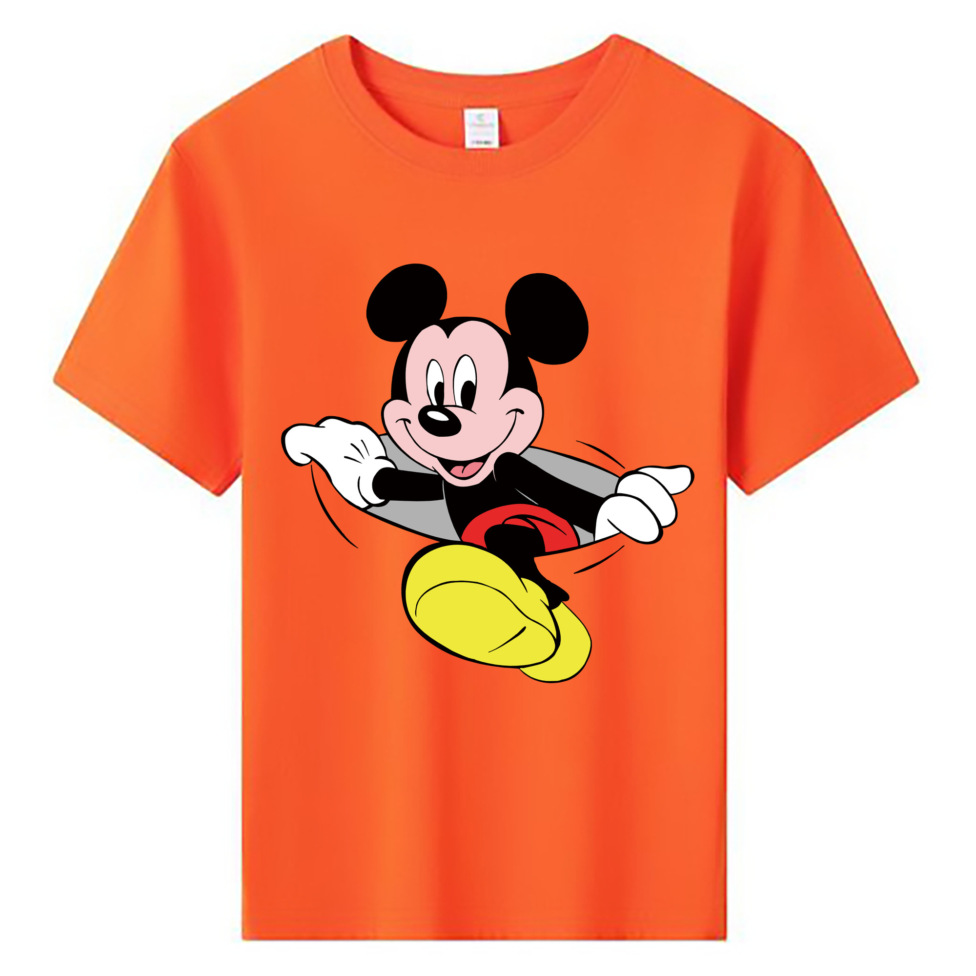 ミッキーマウス Mickey Mouse 綿100％キッズTシャツ（フロントプリント）