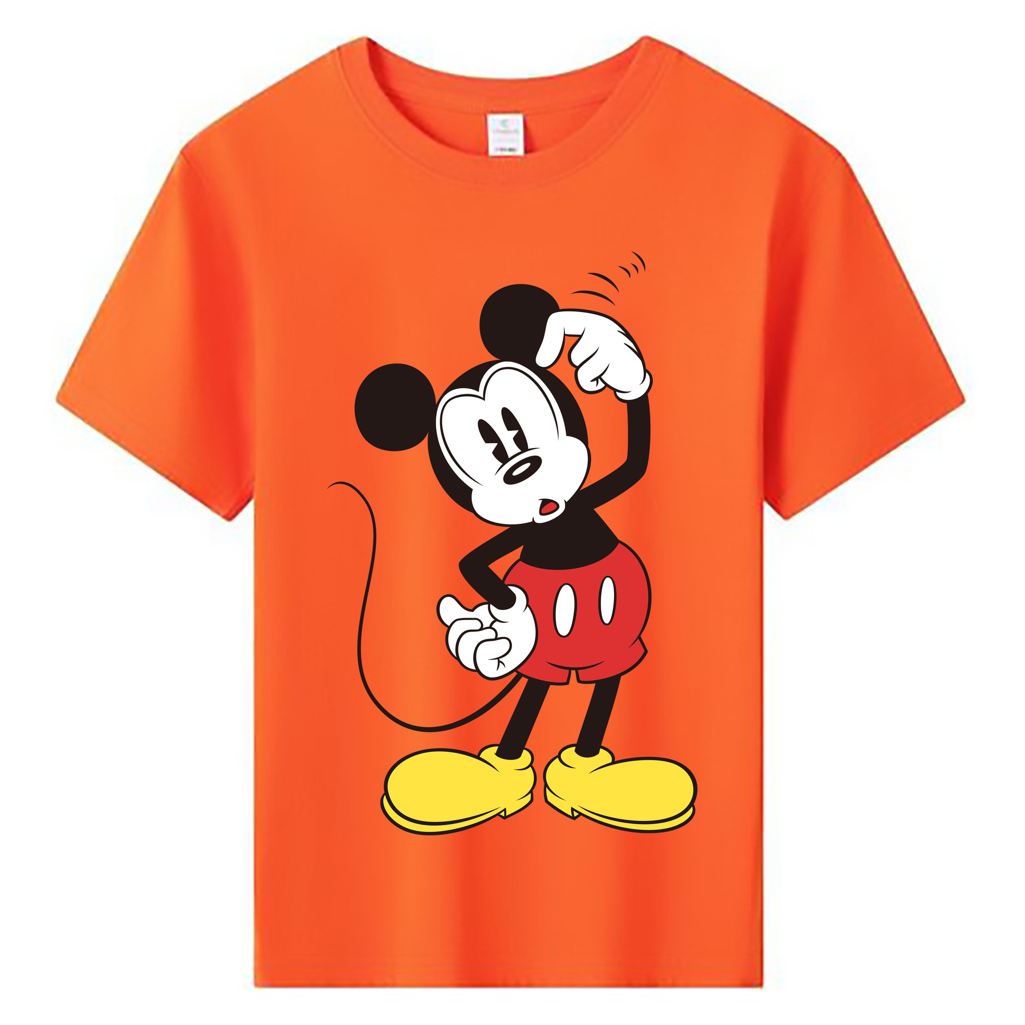 ミッキーマウス Mickey Mouse 綿100％キッズTシャツ（フロントプリント）