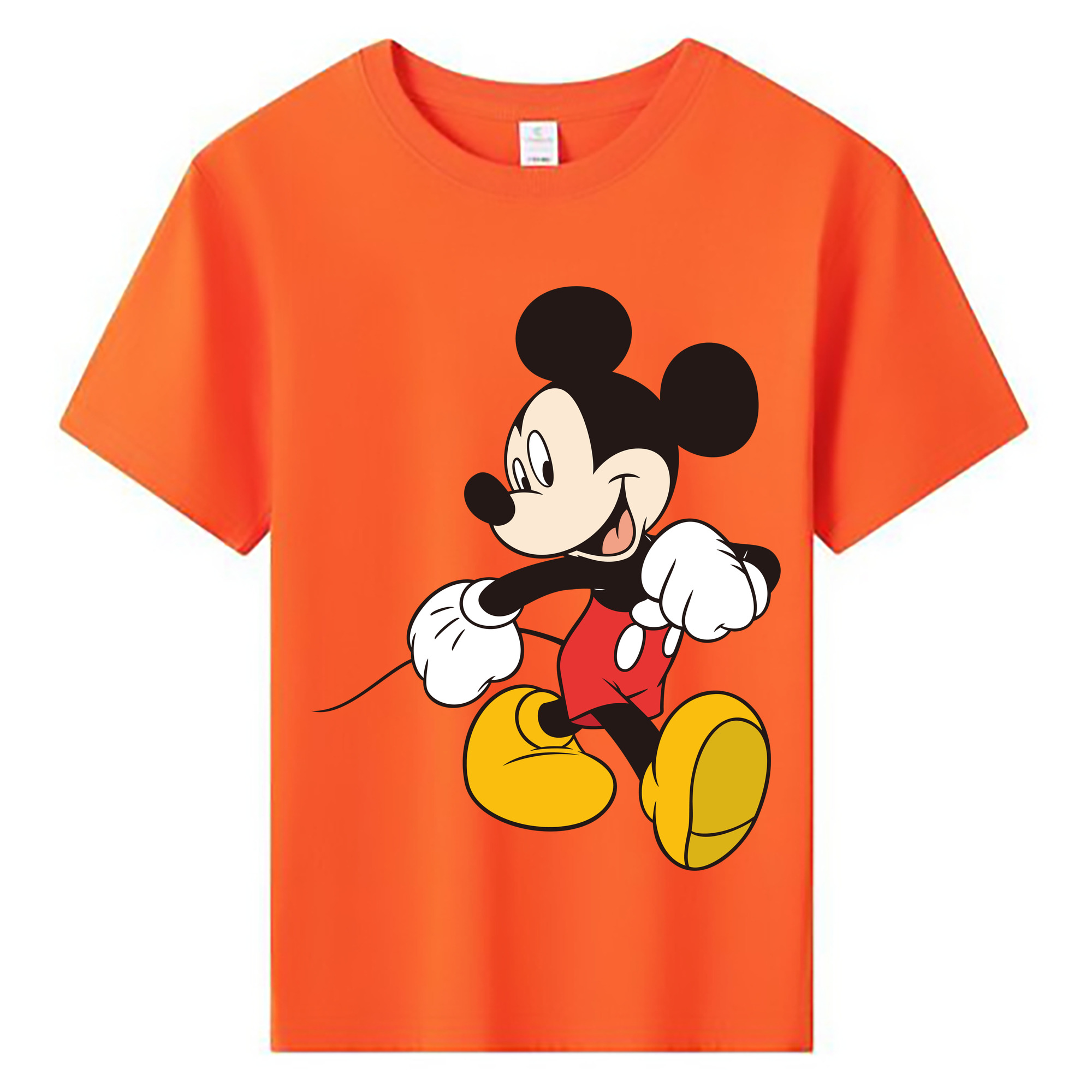 ミッキーマウス Mickey Mouse 綿100％キッズTシャツ（フロントプリント）