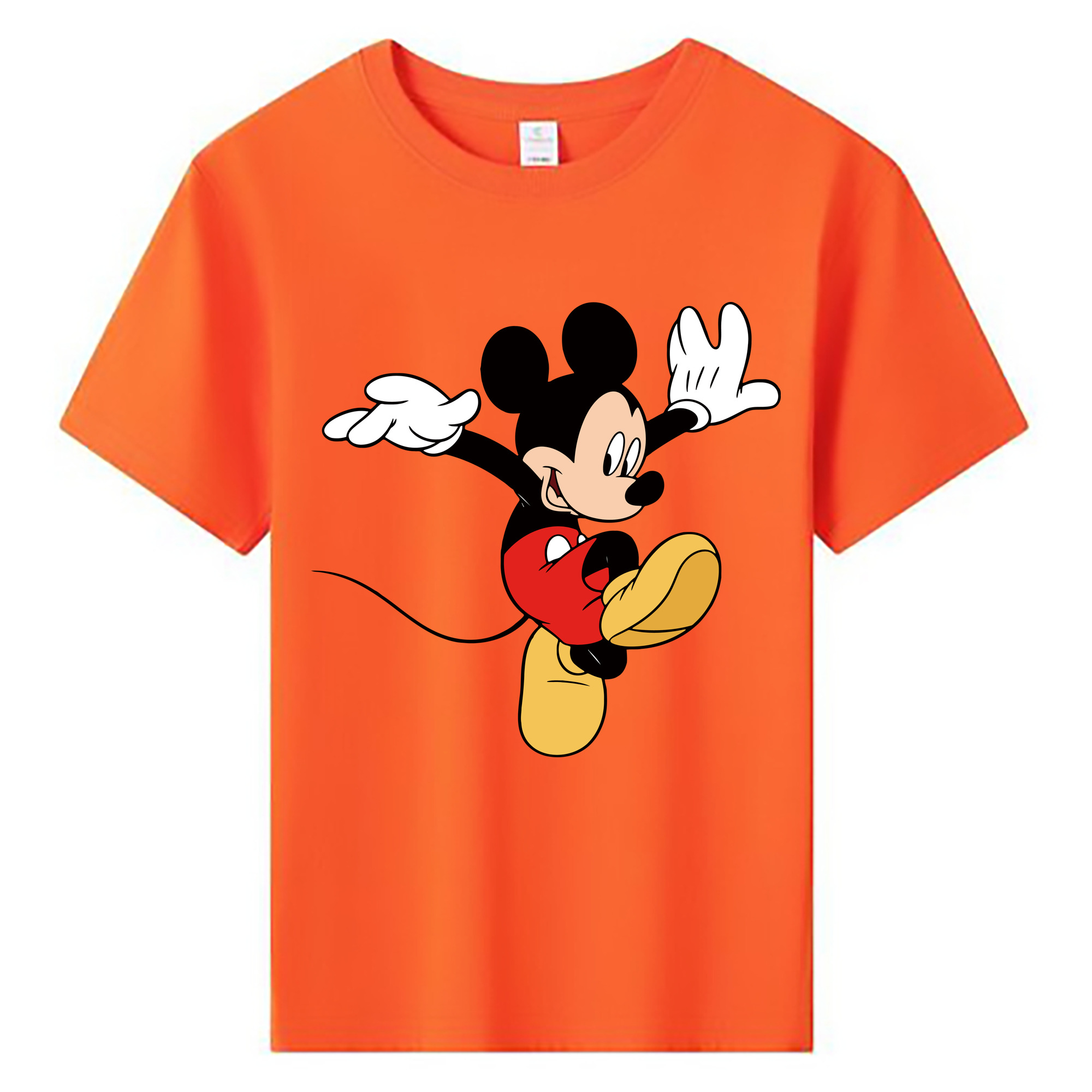 ミッキーマウス Mickey Mouse 綿100％キッズTシャツ（フロントプリント）
