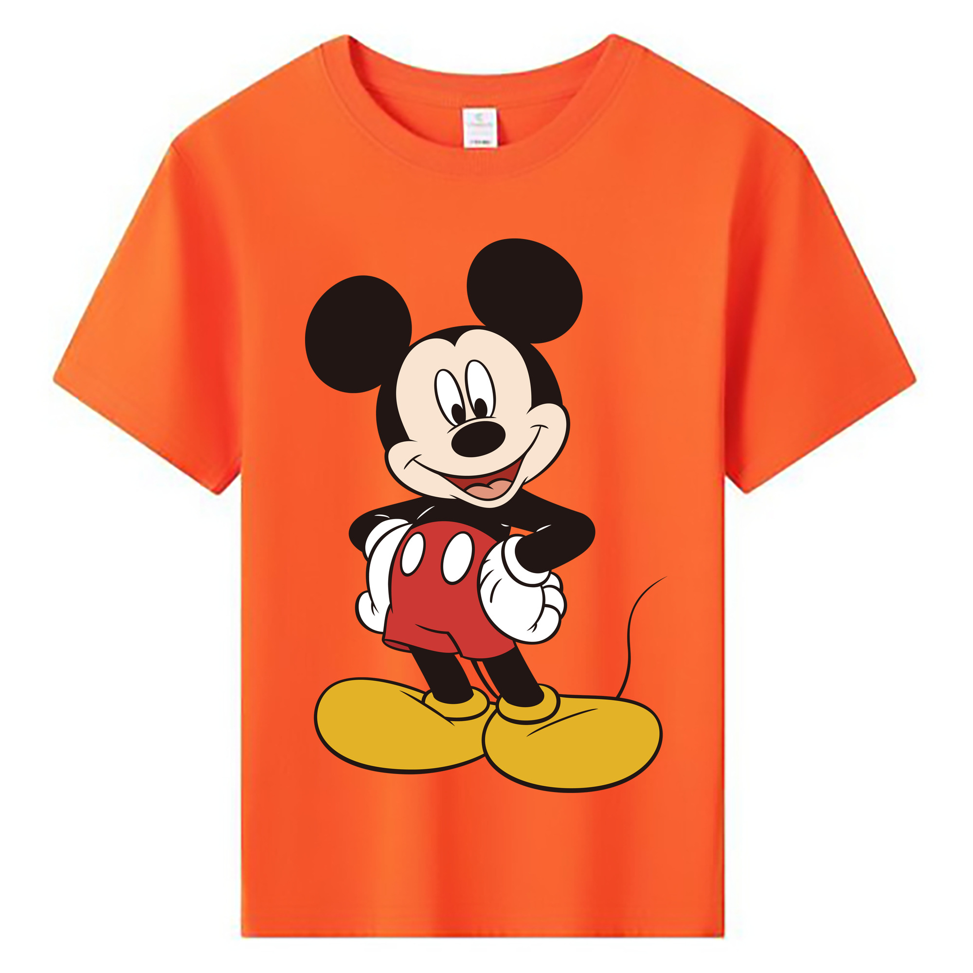 ミッキーマウス Mickey Mouse 綿100％キッズTシャツ（フロントプリント）