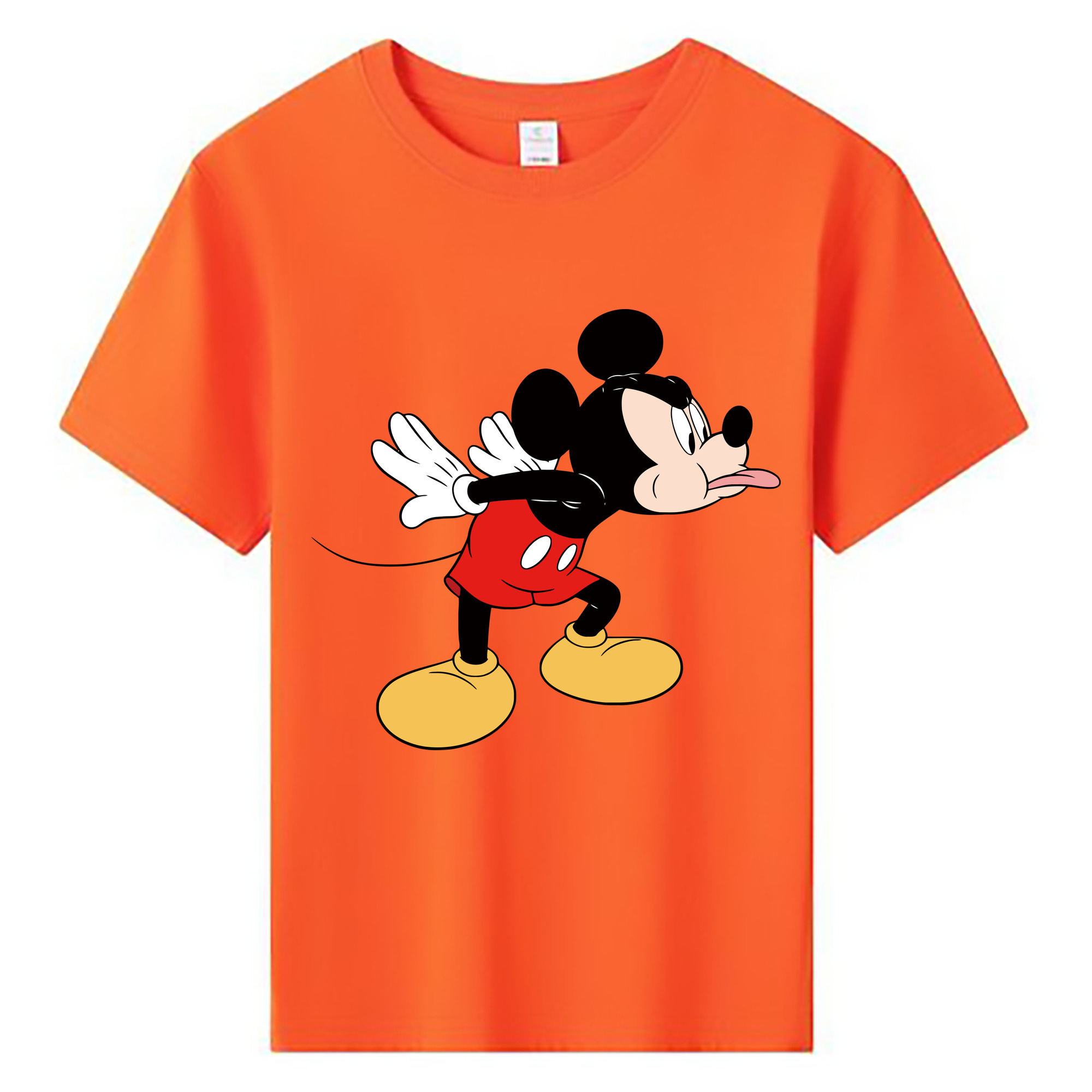 ミッキーマウス Mickey Mouse 綿100％キッズTシャツ（フロントプリント）