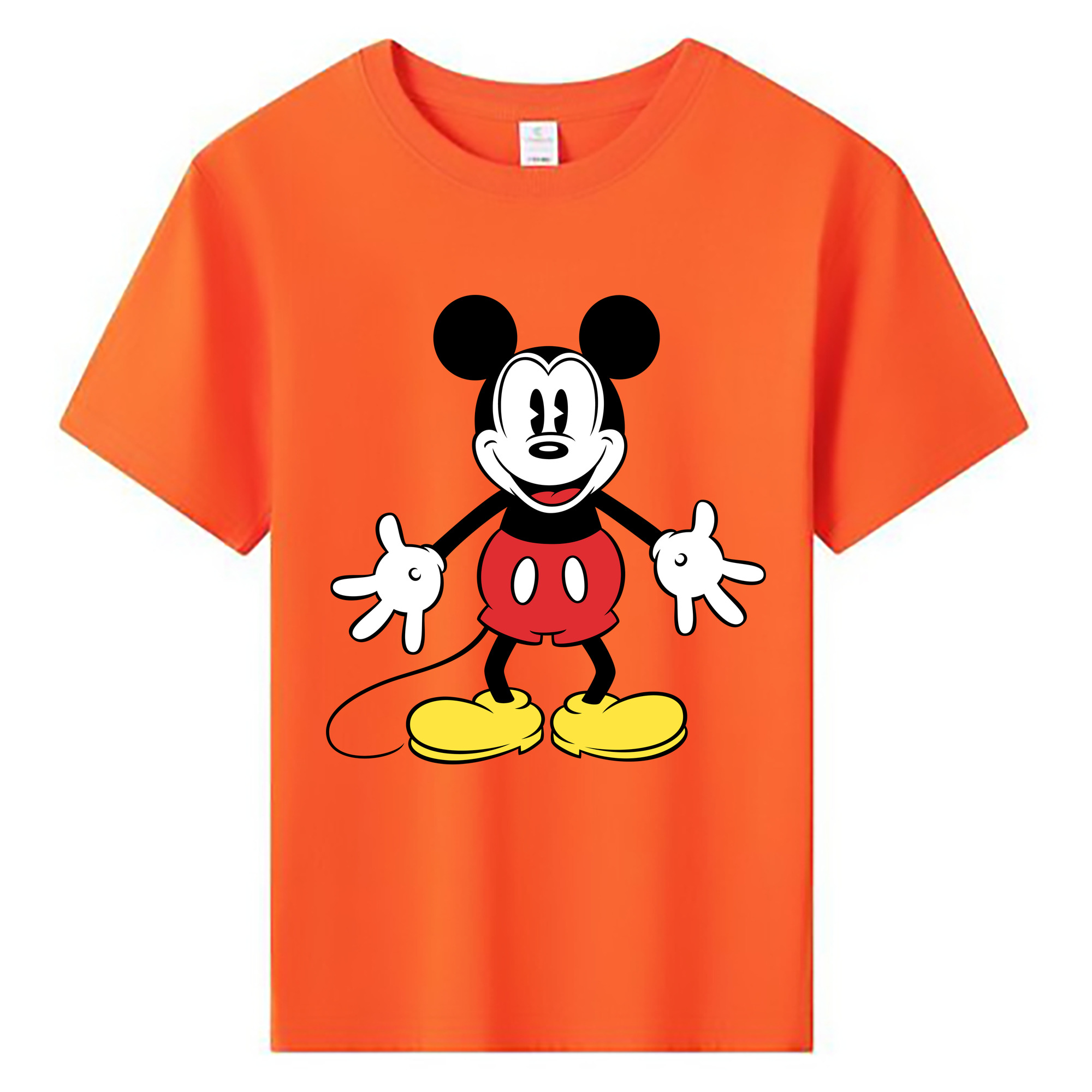 ミッキーマウス Mickey Mouse 綿100％キッズTシャツ（フロントプリント）