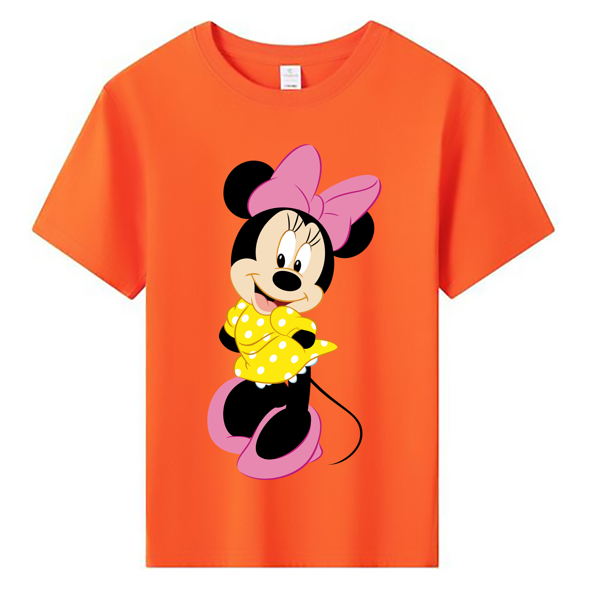 （画像用） ミッキーマウス Mickey Mouse 綿100％キッズTシャツ（フロントプリント）