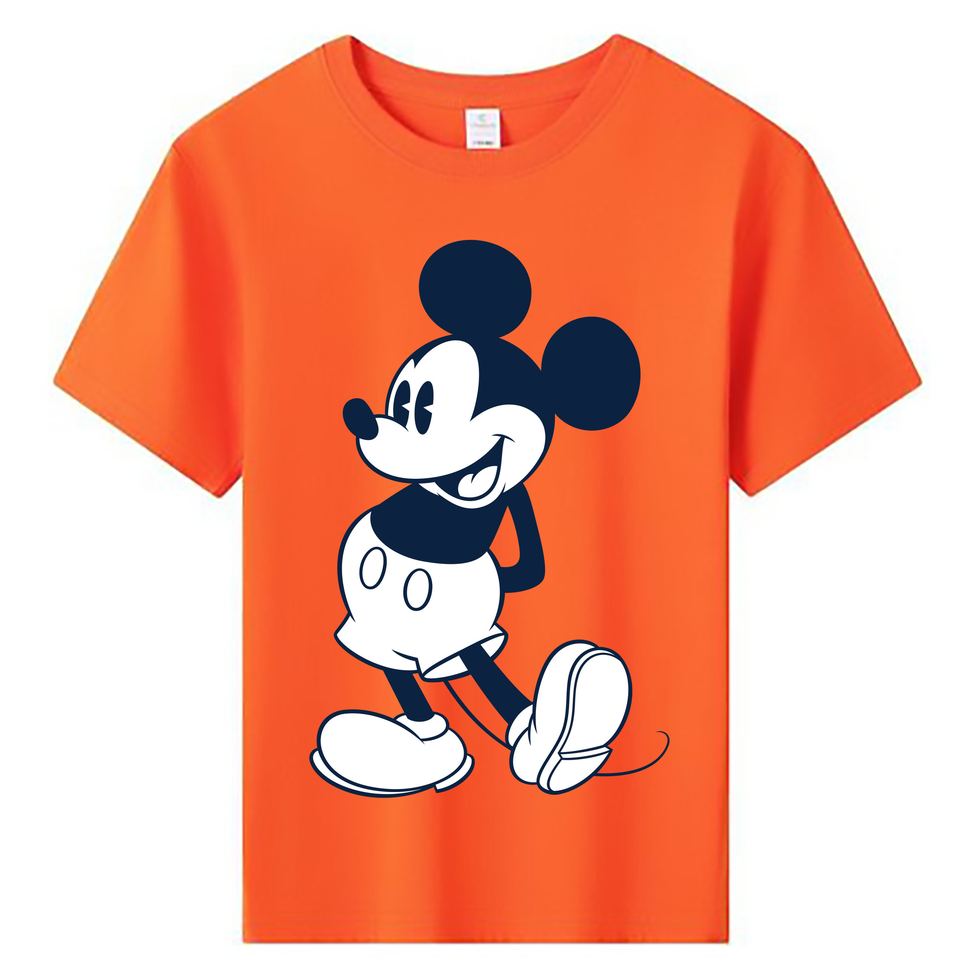 ミッキーマウス Mickey Mouse 綿100％キッズTシャツ（フロントプリント）