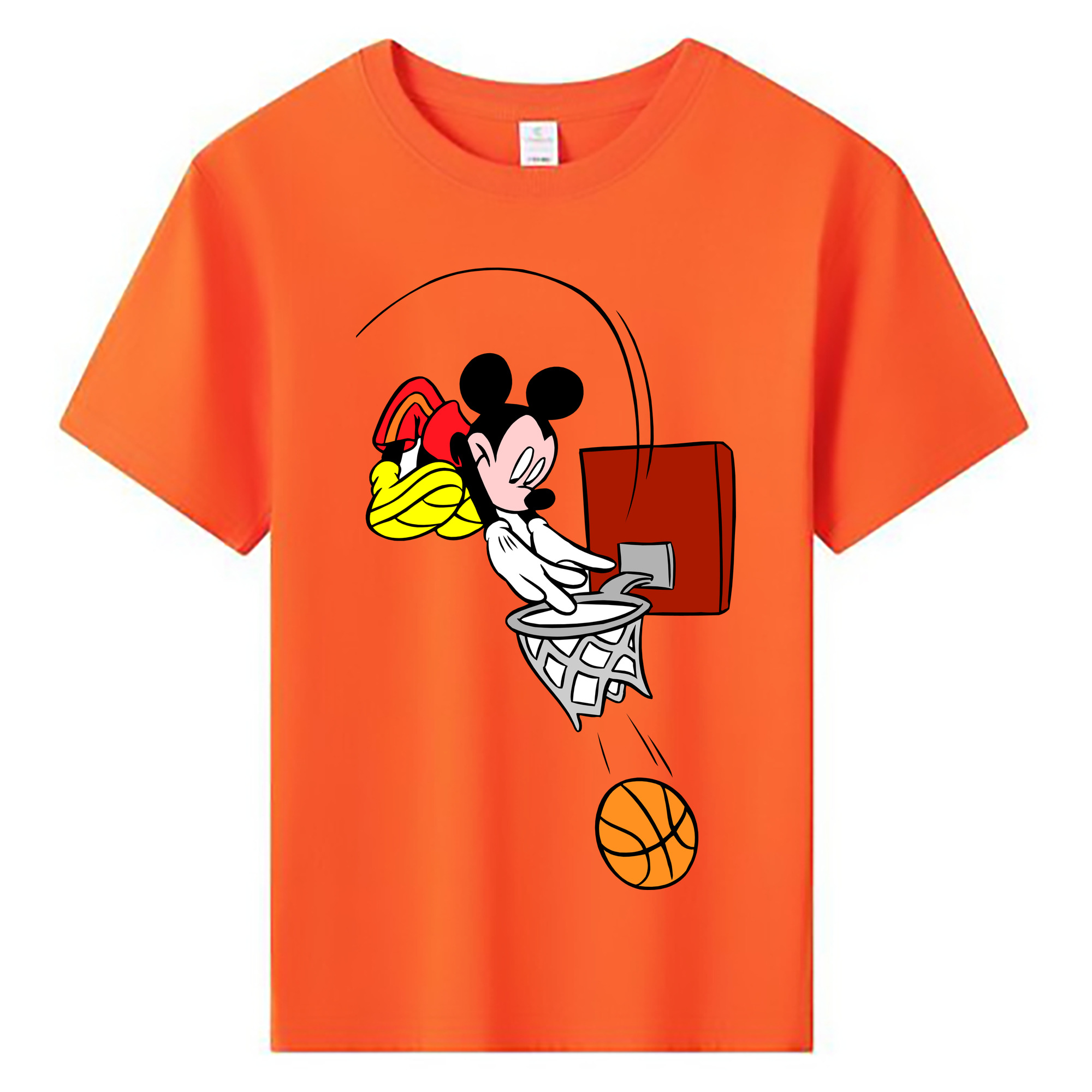 ミッキーマウス Mickey Mouse 綿100％キッズTシャツ（フロントプリント）
