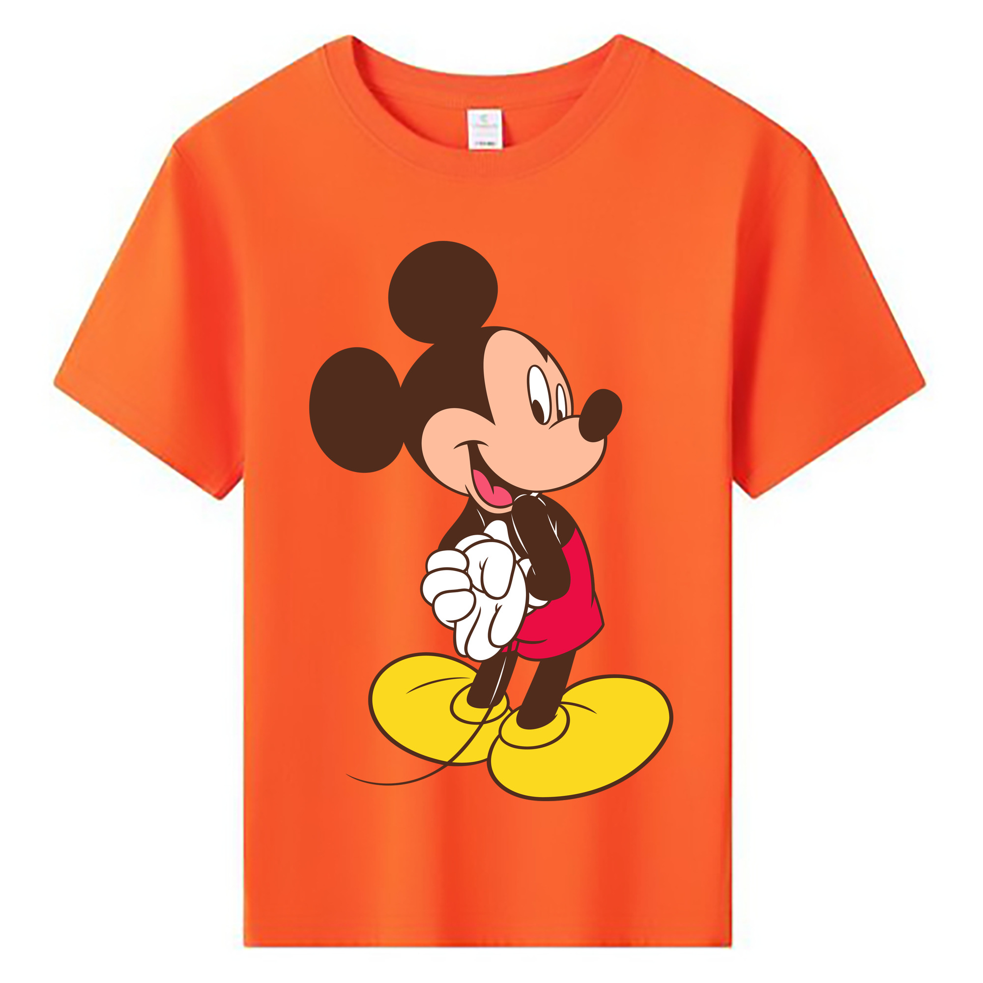 ミッキーマウス Mickey Mouse 綿100％キッズTシャツ（フロントプリント）